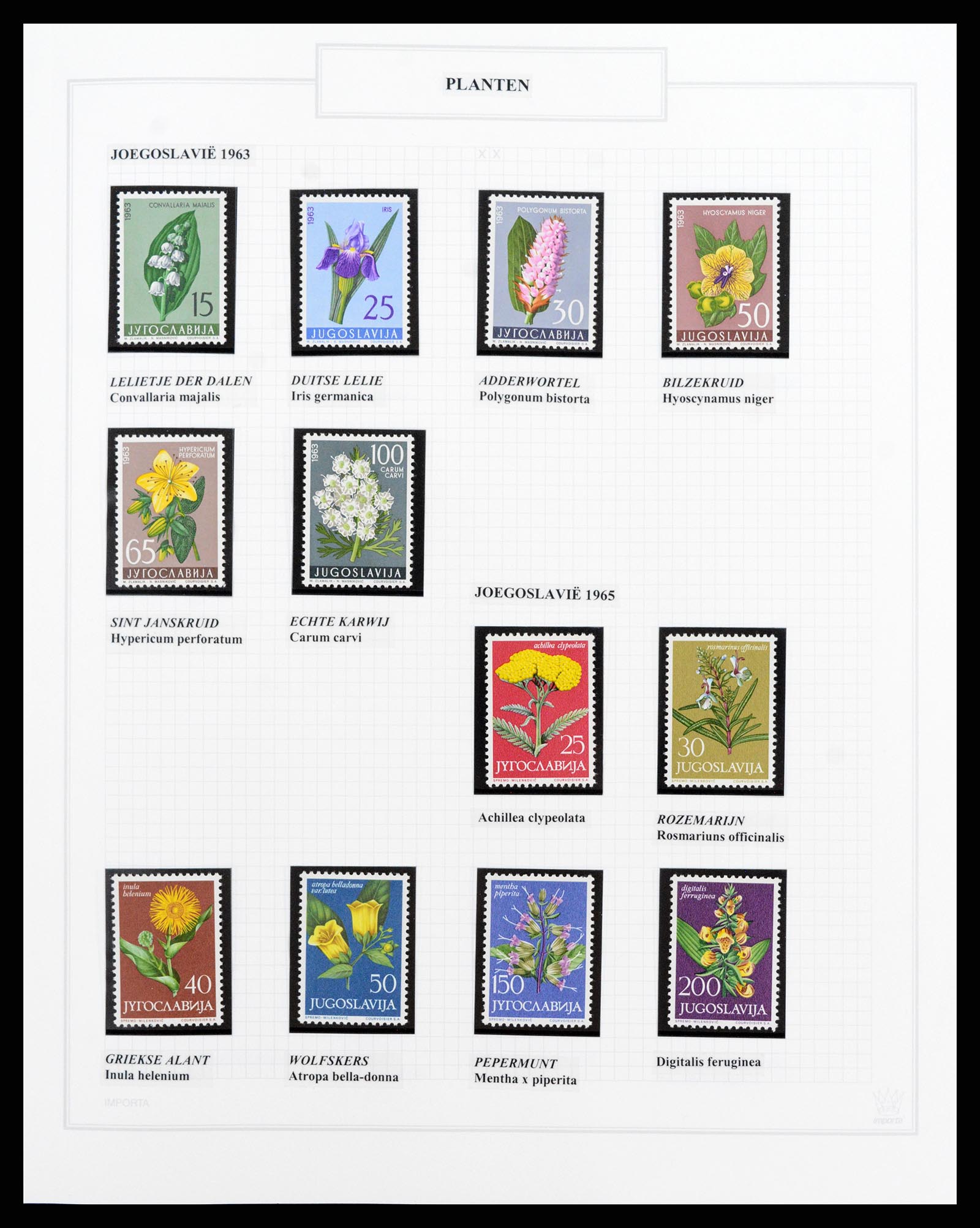 37298 114 - Postzegelverzameling 37298 Motief flora 1953-2000.