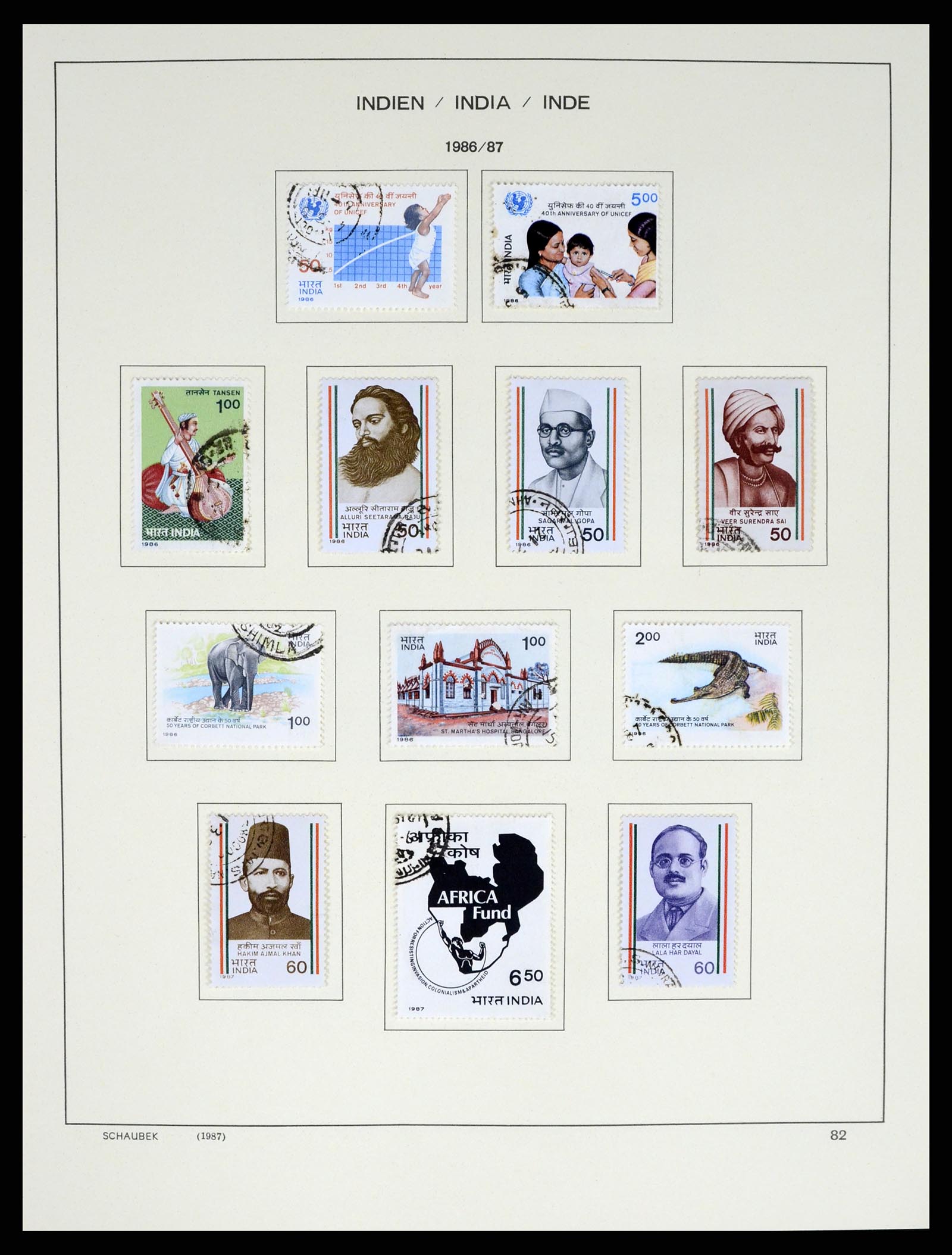 37304 102 - Postzegelverzameling 37304 India 1947-2016.