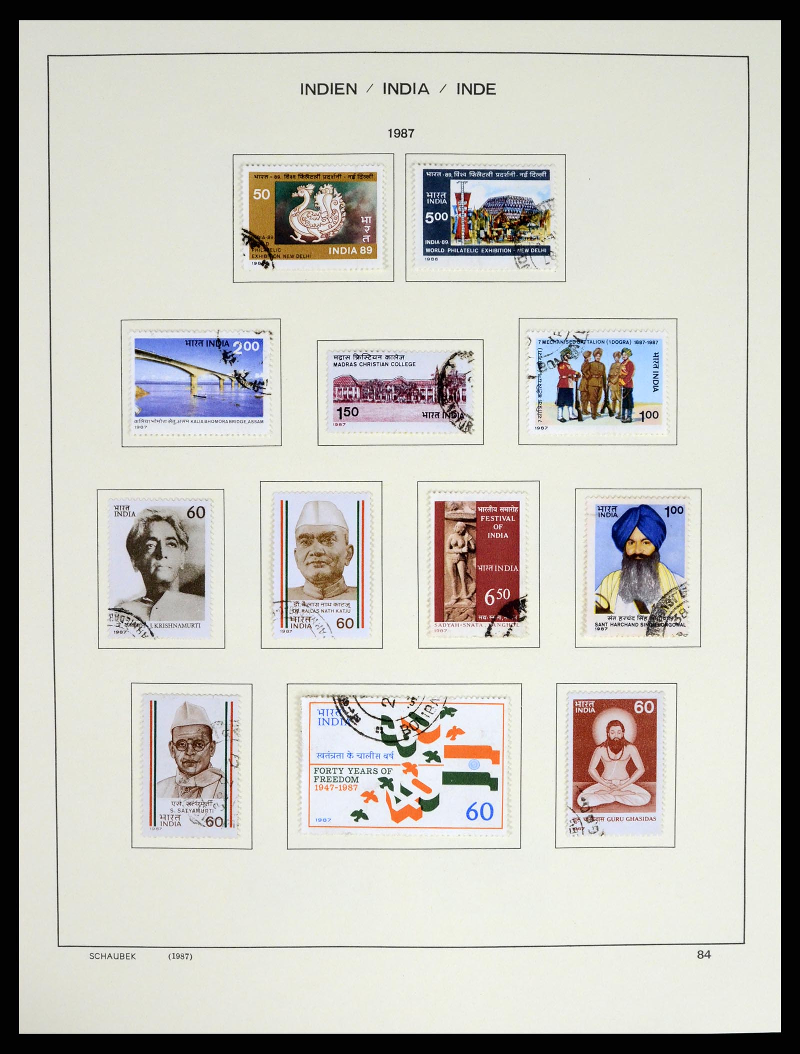 37304 104 - Postzegelverzameling 37304 India 1947-2016.