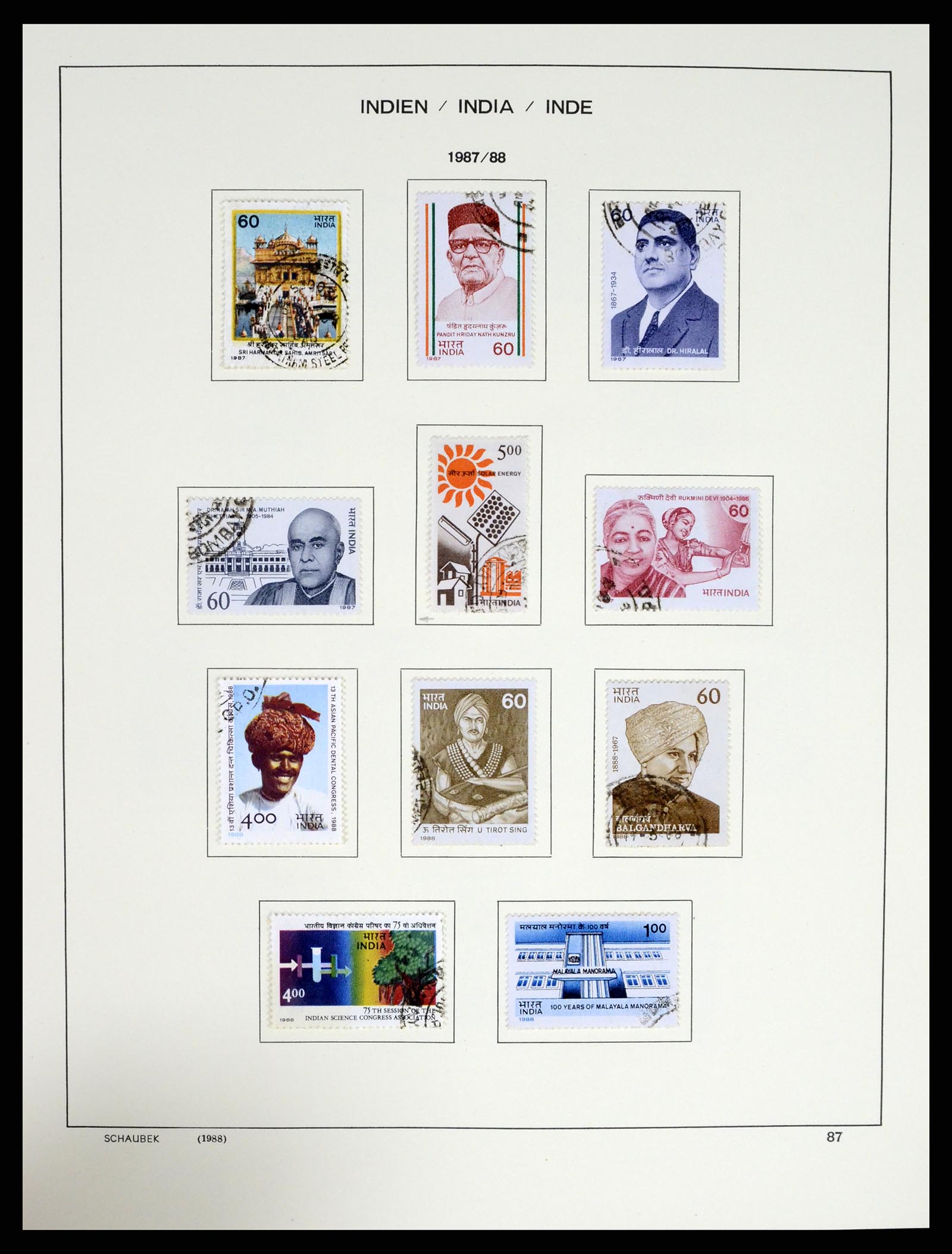 37304 107 - Postzegelverzameling 37304 India 1947-2016.