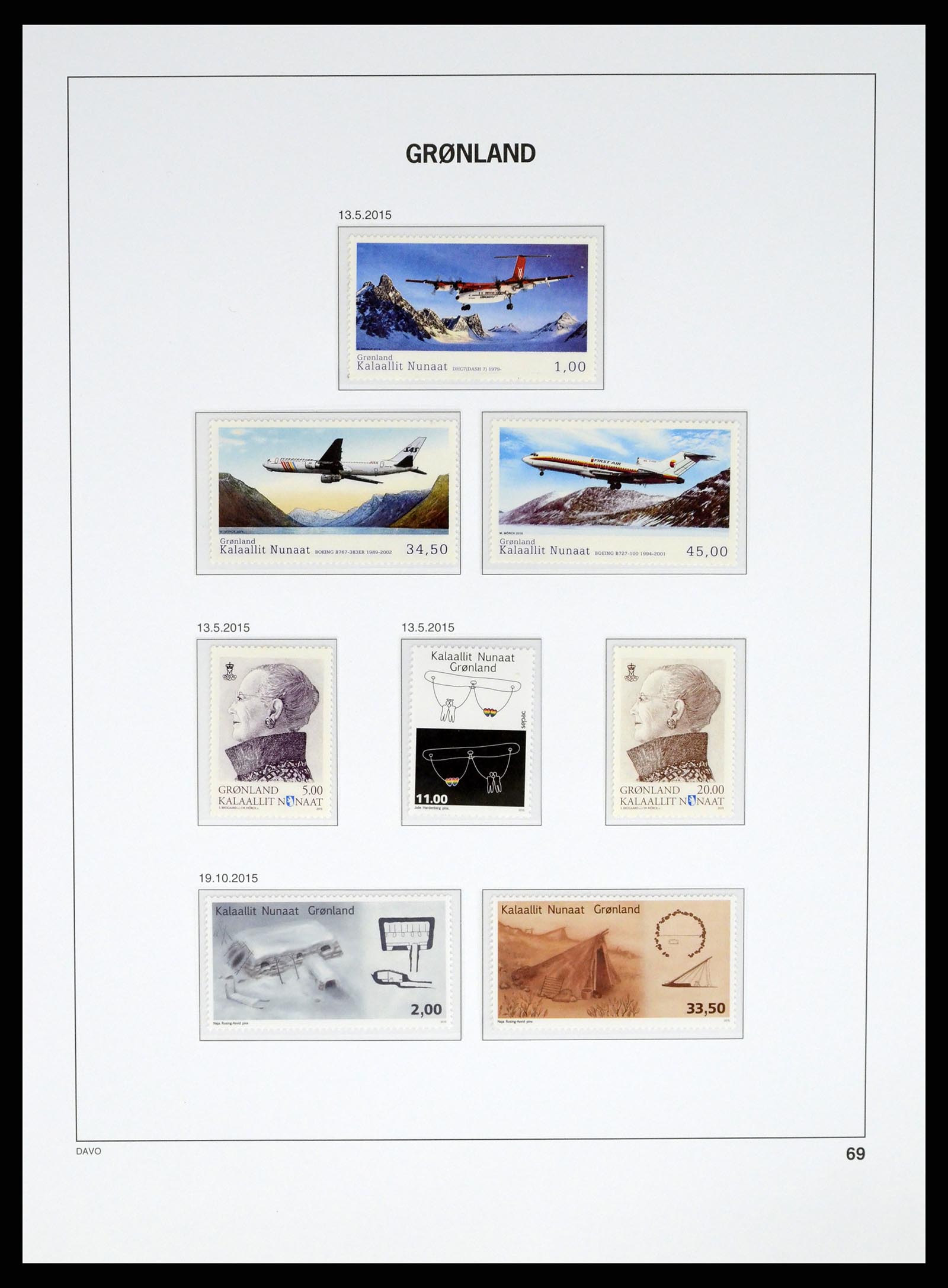 37315 084 - Postzegelverzameling 37315 Groenland 1938-2020!
