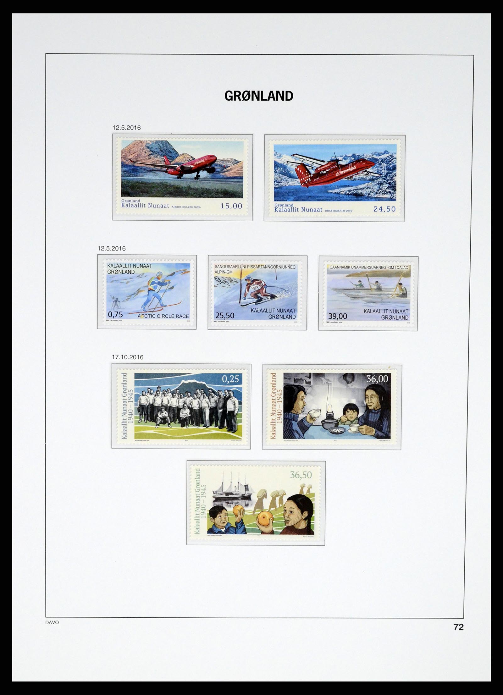 37315 087 - Postzegelverzameling 37315 Groenland 1938-2020!