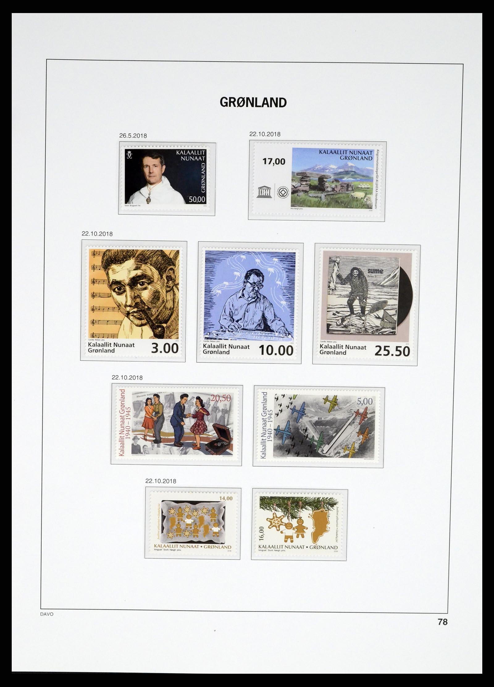 37315 093 - Postzegelverzameling 37315 Groenland 1938-2020!