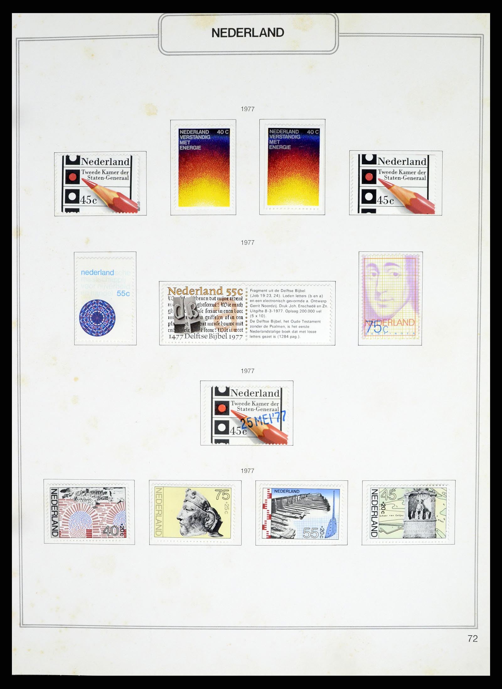 37348 072 - Postzegelverzameling 37348 Nederland 1852-1995.