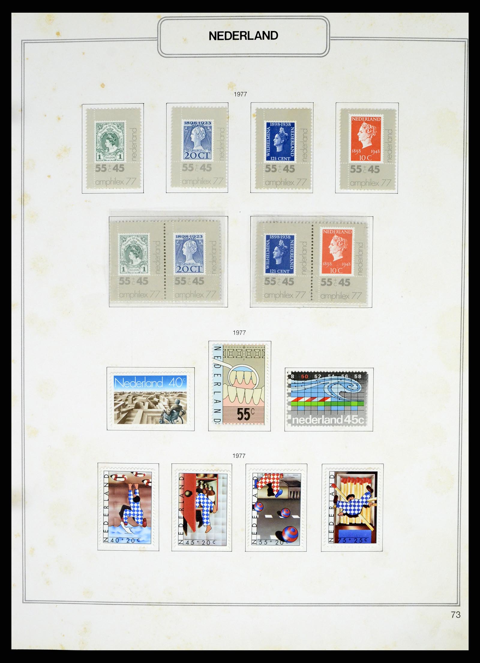 37348 073 - Postzegelverzameling 37348 Nederland 1852-1995.