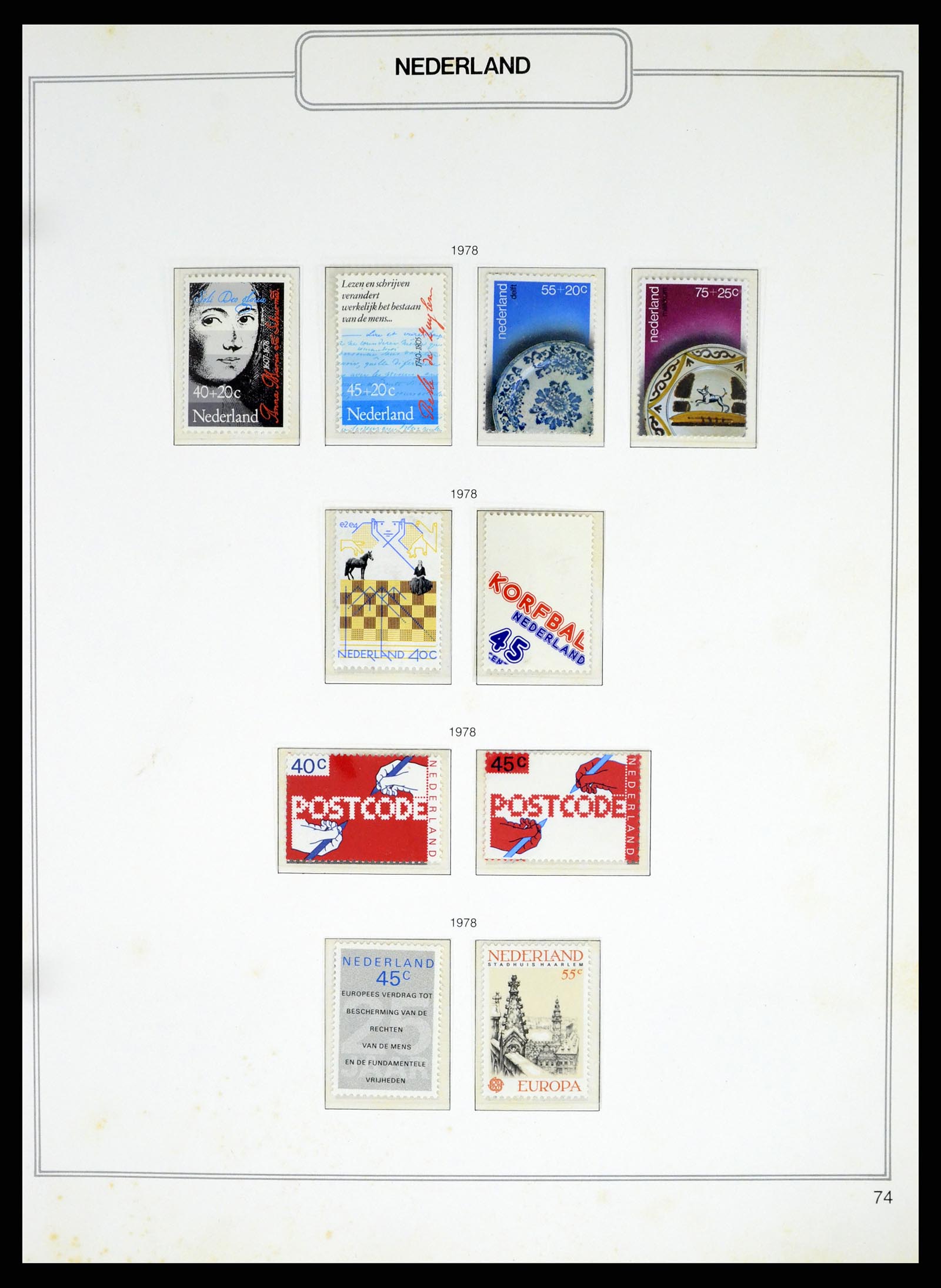 37348 074 - Postzegelverzameling 37348 Nederland 1852-1995.