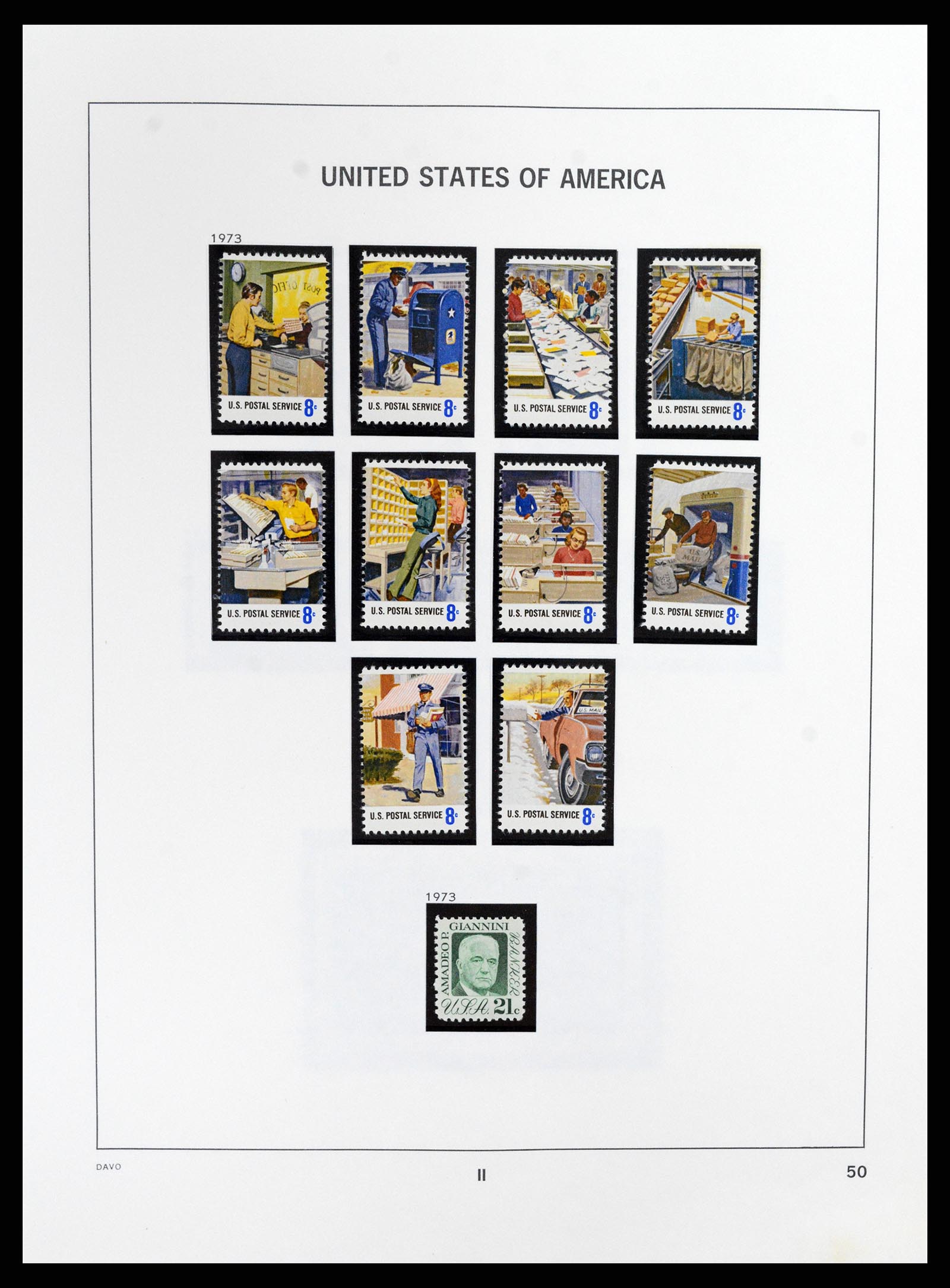 37357 054 - Postzegelverzameling 37357 USA 1945-2009.