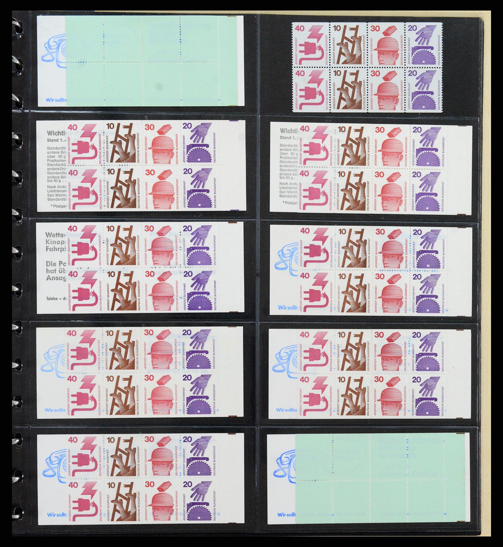 37365 023 - Postzegelverzameling 37365 Bundespost postzegelboekjes 1951-2001.