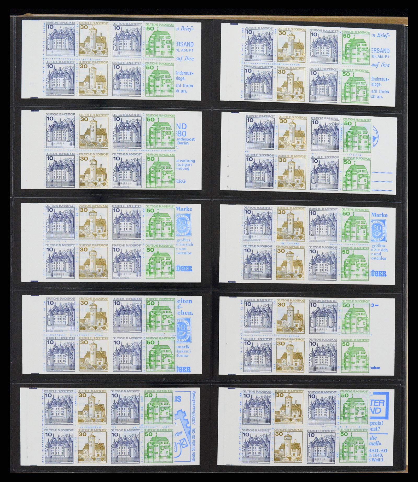 37365 029 - Postzegelverzameling 37365 Bundespost postzegelboekjes 1951-2001.