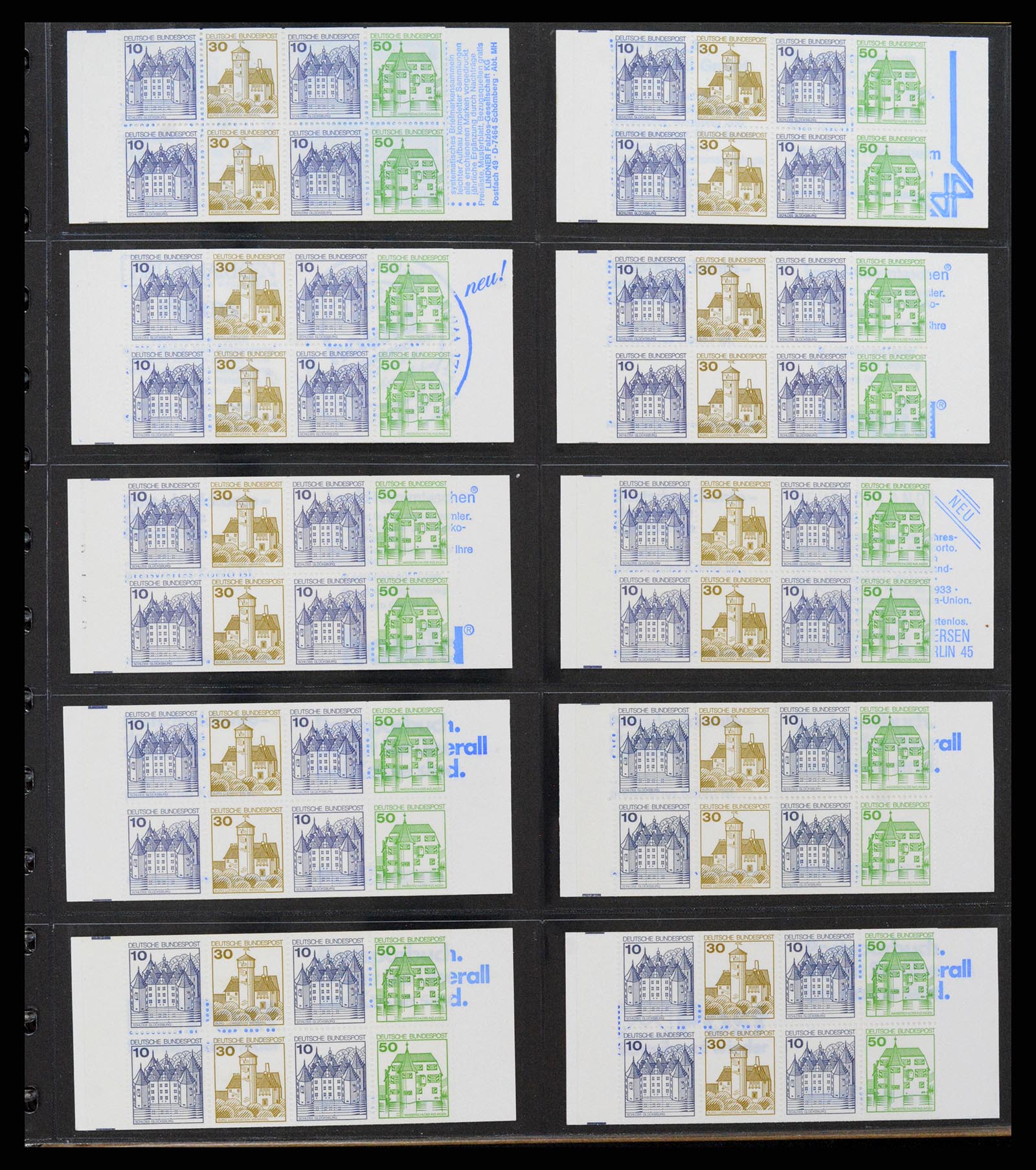 37365 035 - Postzegelverzameling 37365 Bundespost postzegelboekjes 1951-2001.