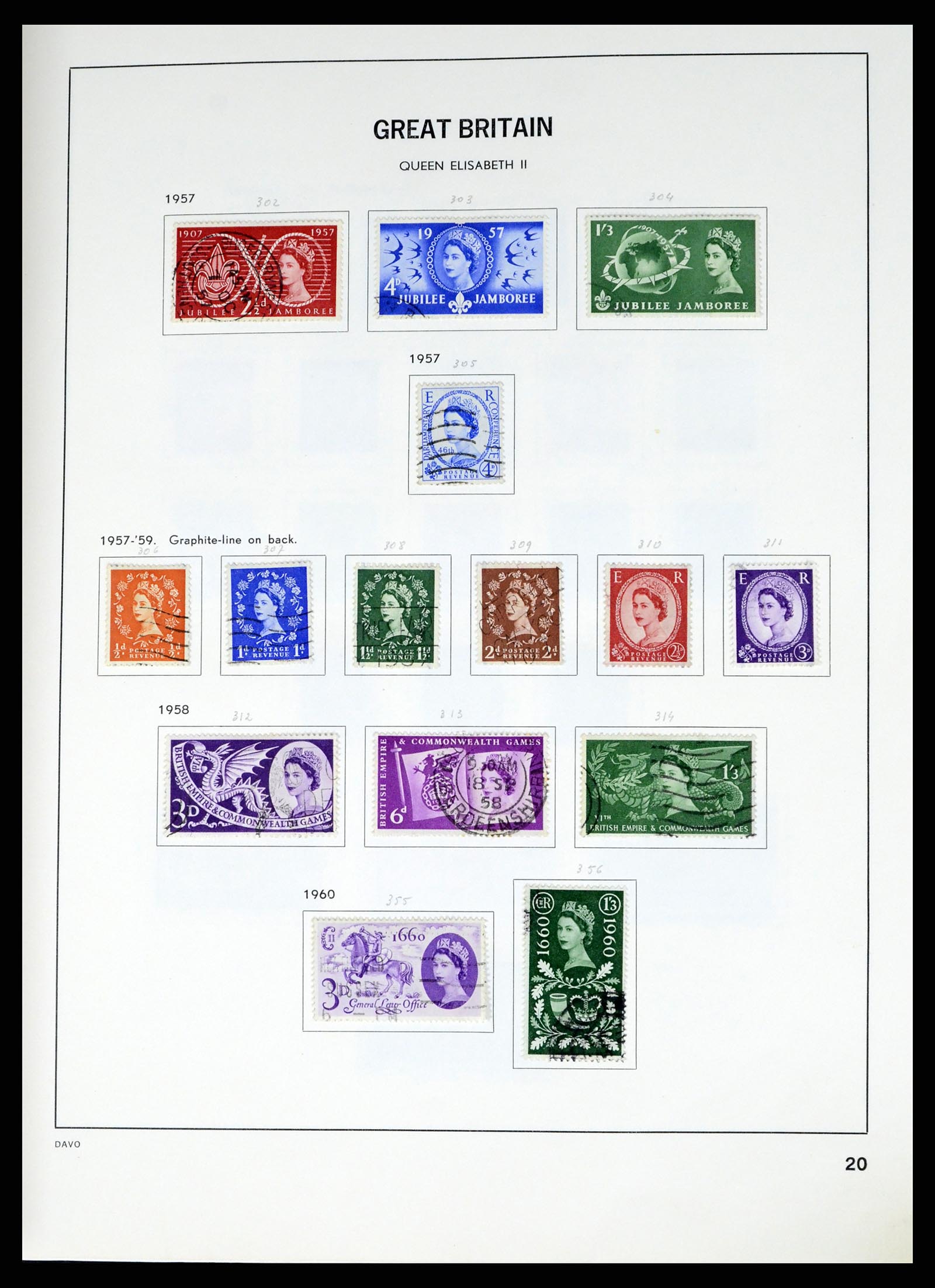 37375 044 - Postzegelverzameling 37375 Engeland 1840-1982.