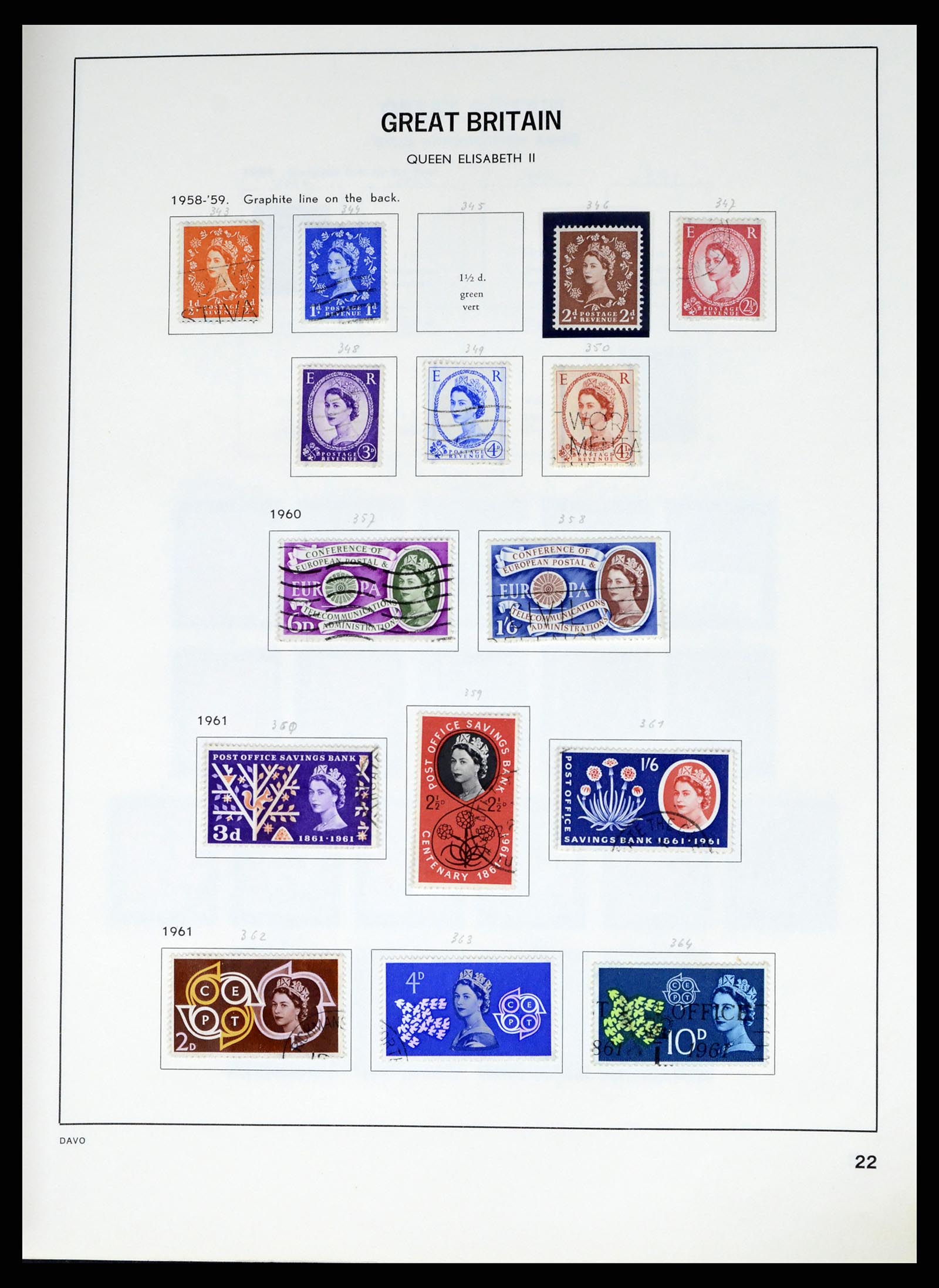 37375 047 - Postzegelverzameling 37375 Engeland 1840-1982.