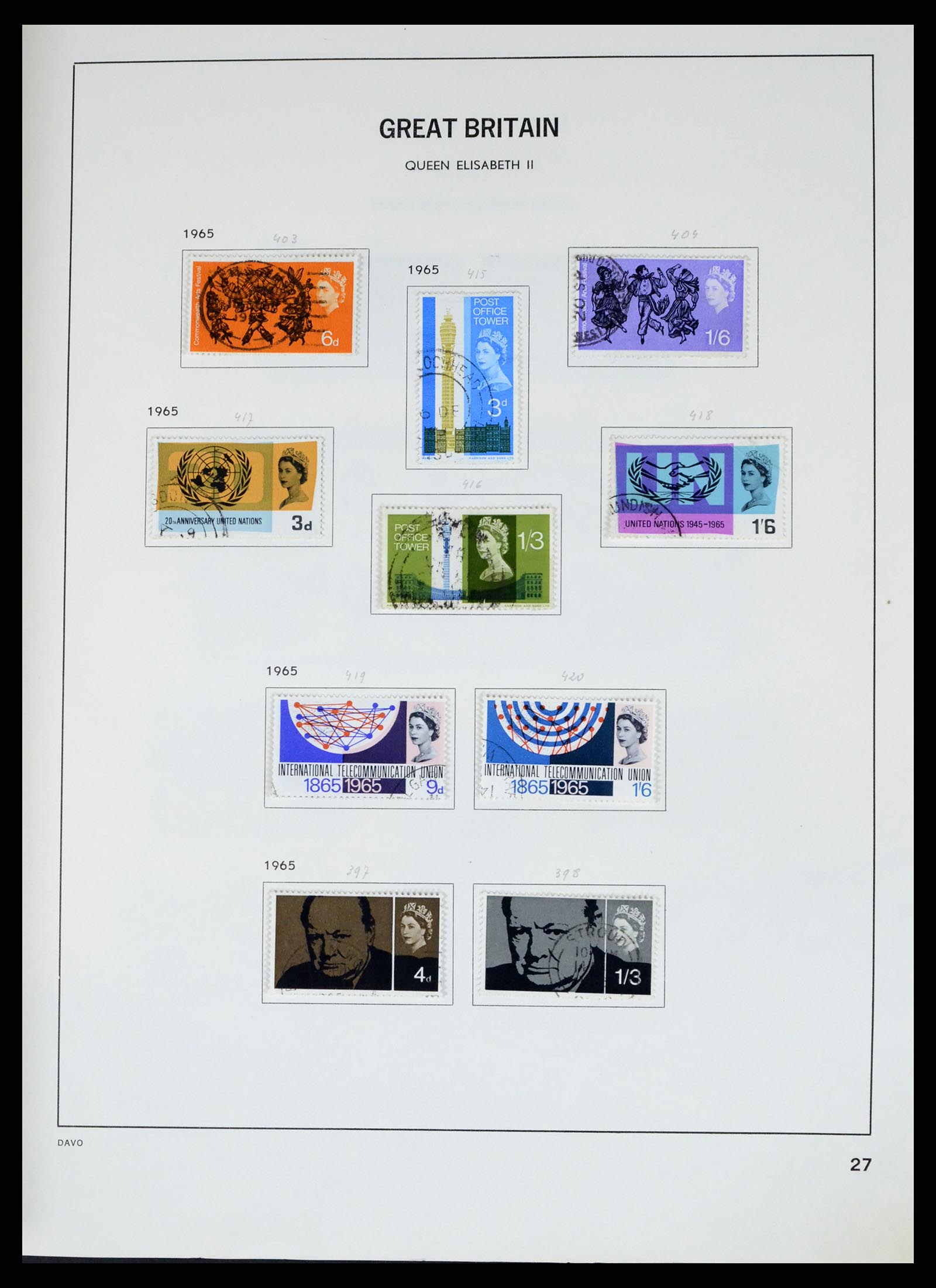 37375 056 - Postzegelverzameling 37375 Engeland 1840-1982.