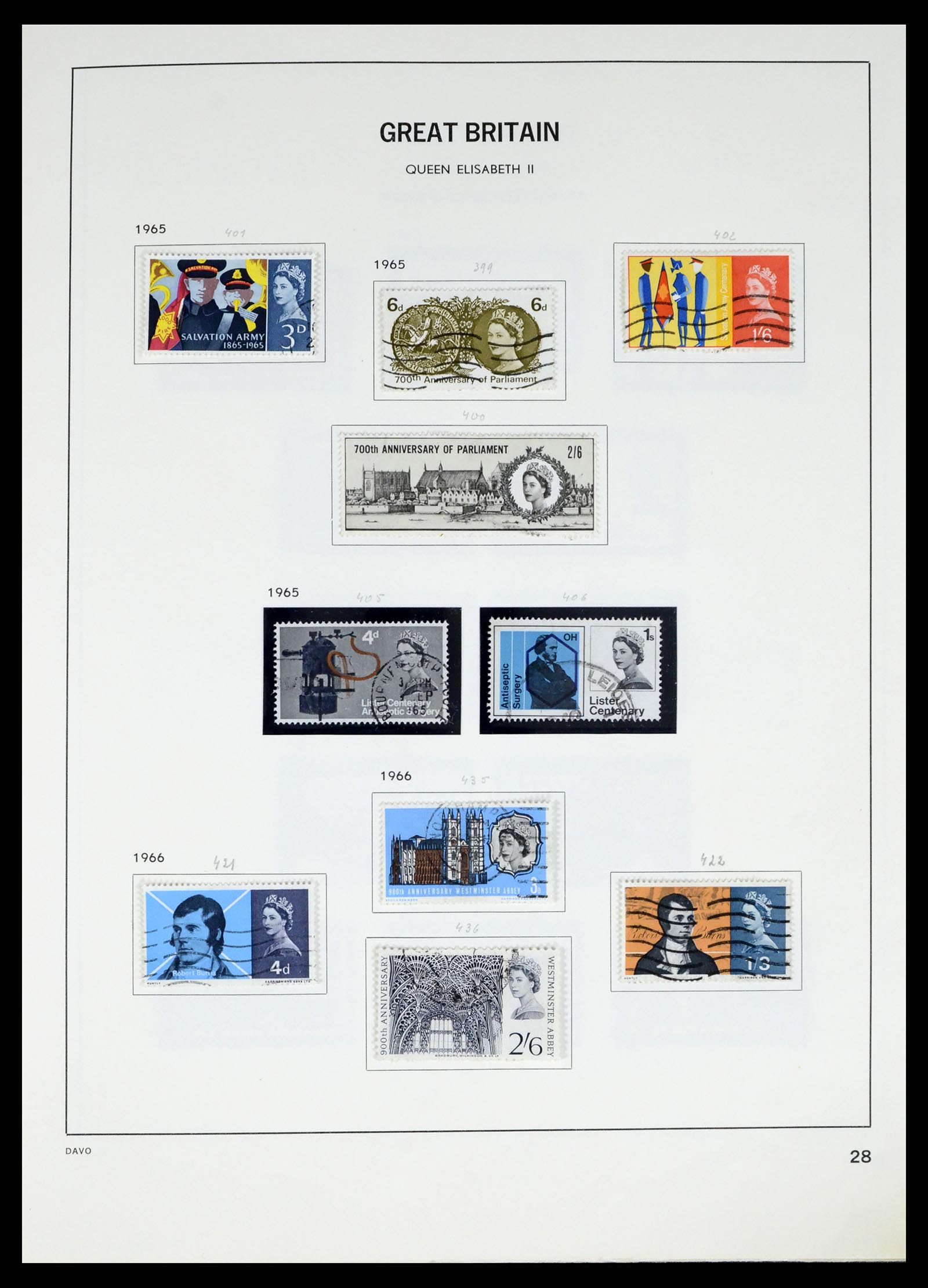 37375 058 - Postzegelverzameling 37375 Engeland 1840-1982.