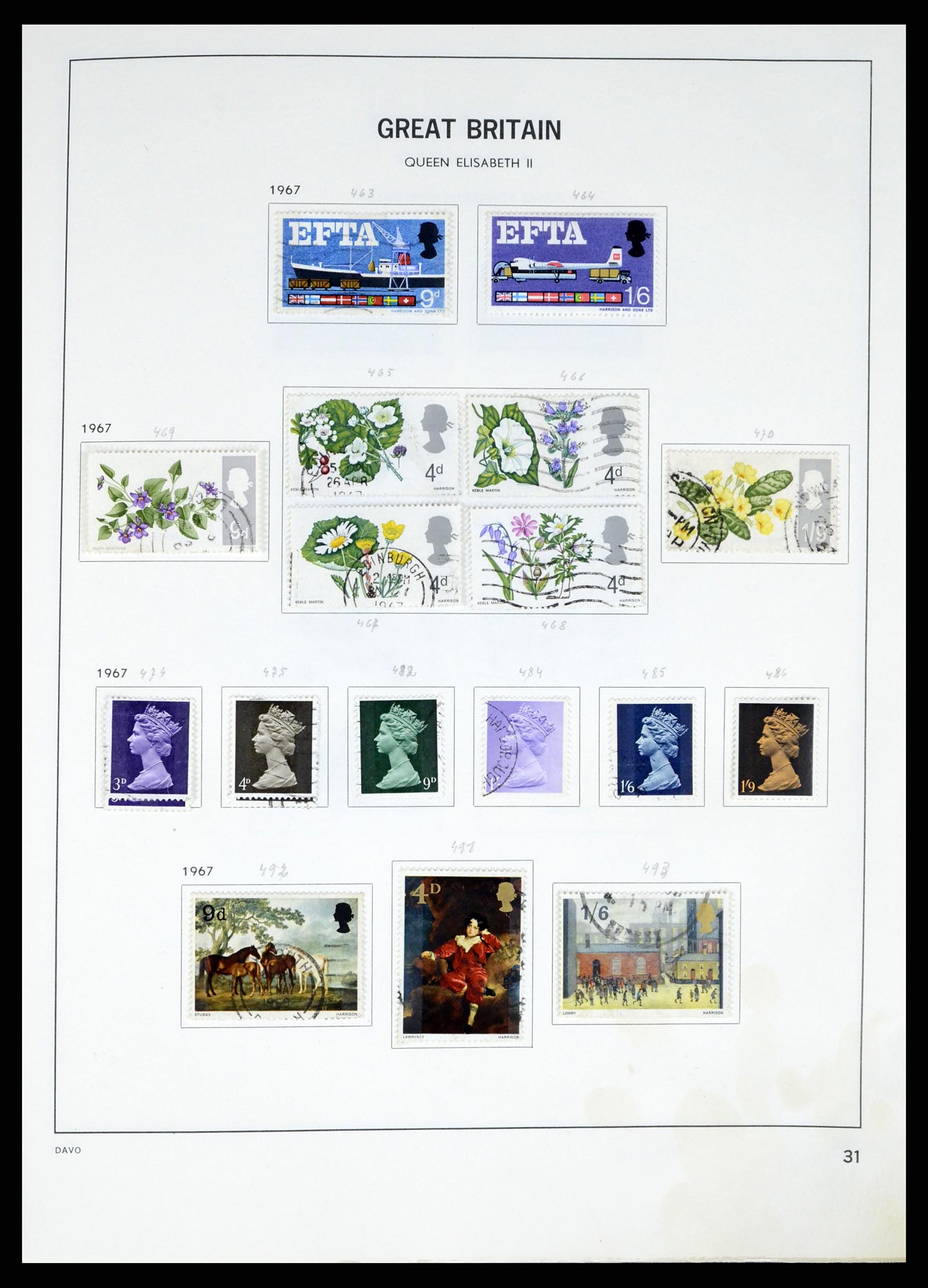 37375 064 - Postzegelverzameling 37375 Engeland 1840-1982.