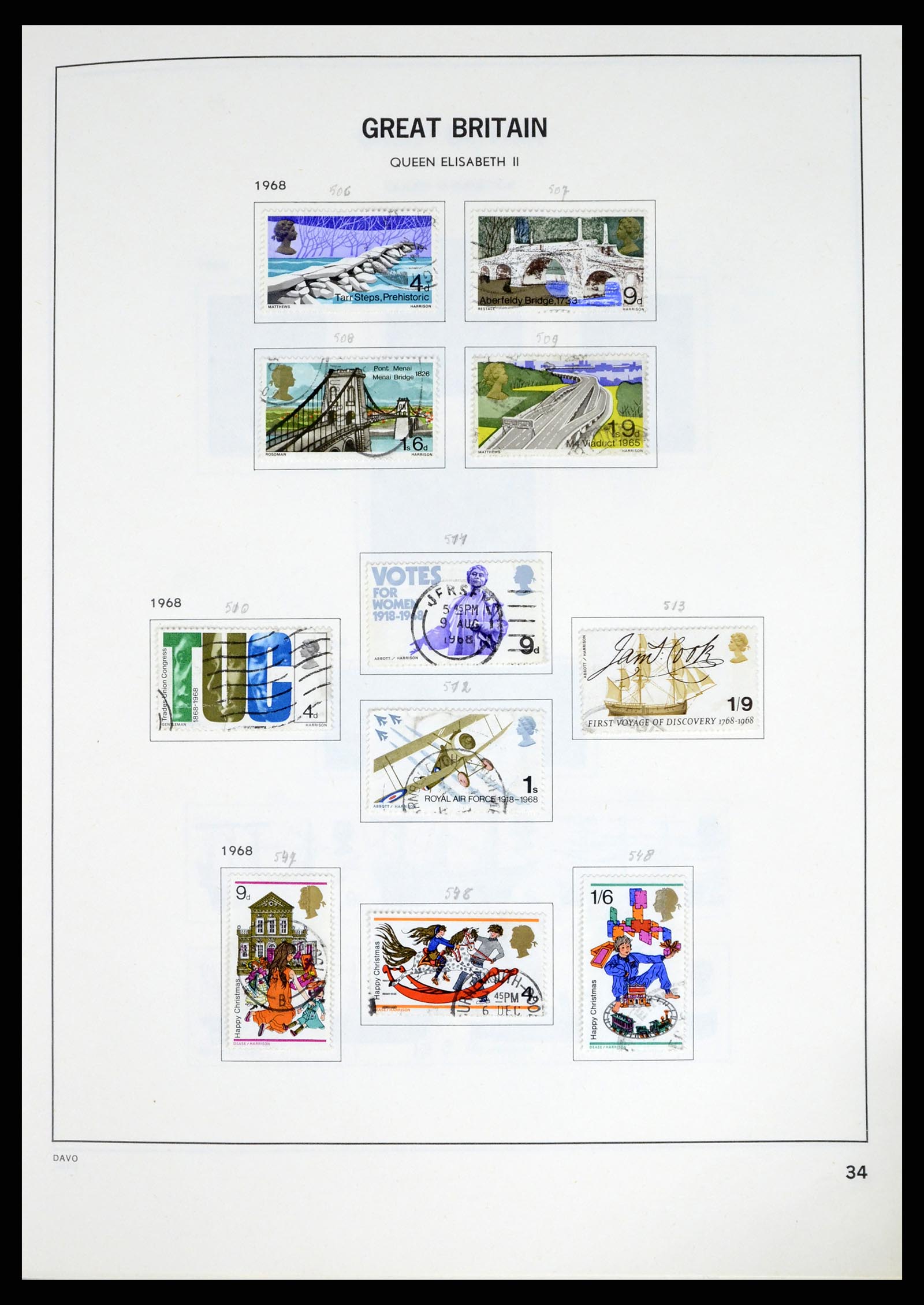 37375 068 - Postzegelverzameling 37375 Engeland 1840-1982.
