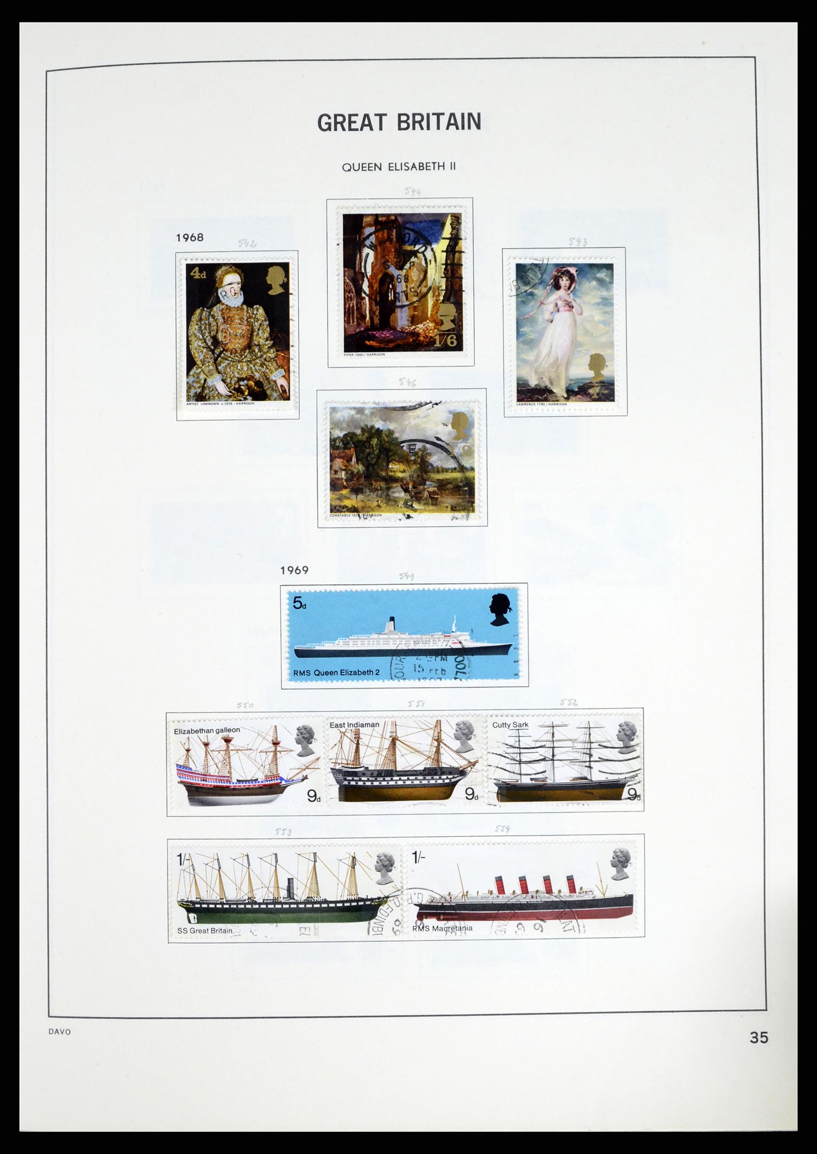 37375 069 - Postzegelverzameling 37375 Engeland 1840-1982.