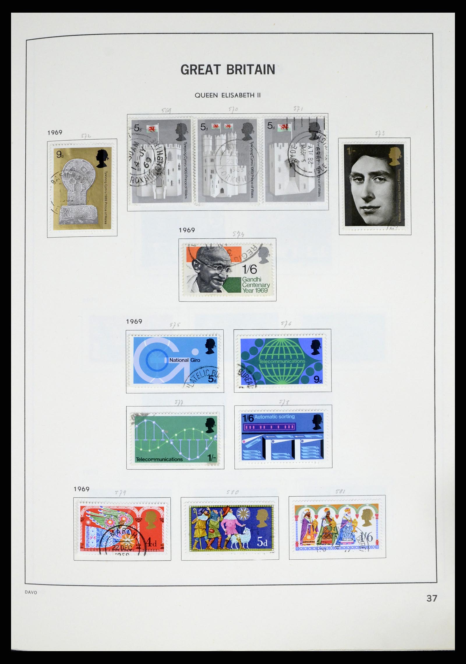 37375 071 - Postzegelverzameling 37375 Engeland 1840-1982.