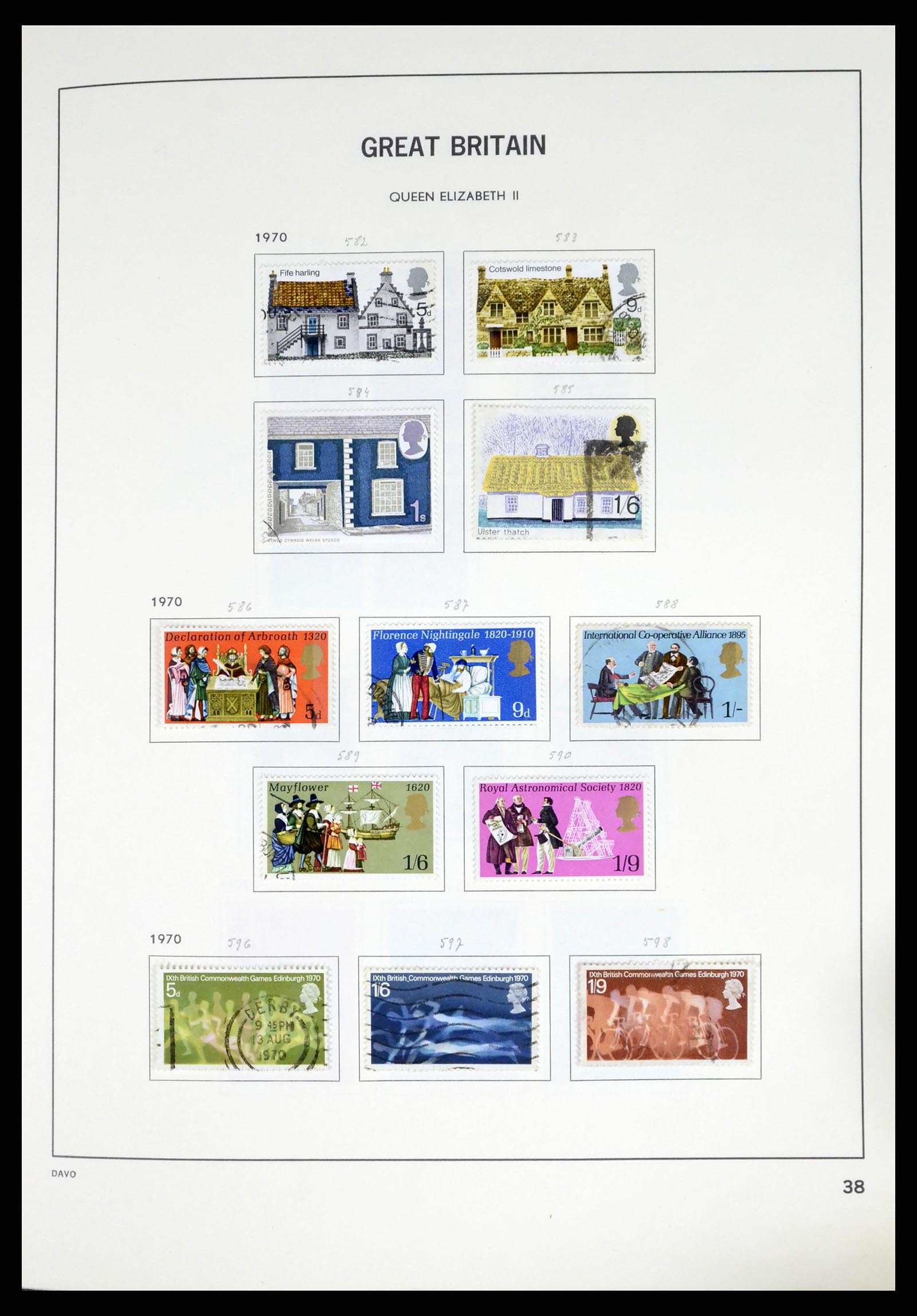 37375 072 - Postzegelverzameling 37375 Engeland 1840-1982.