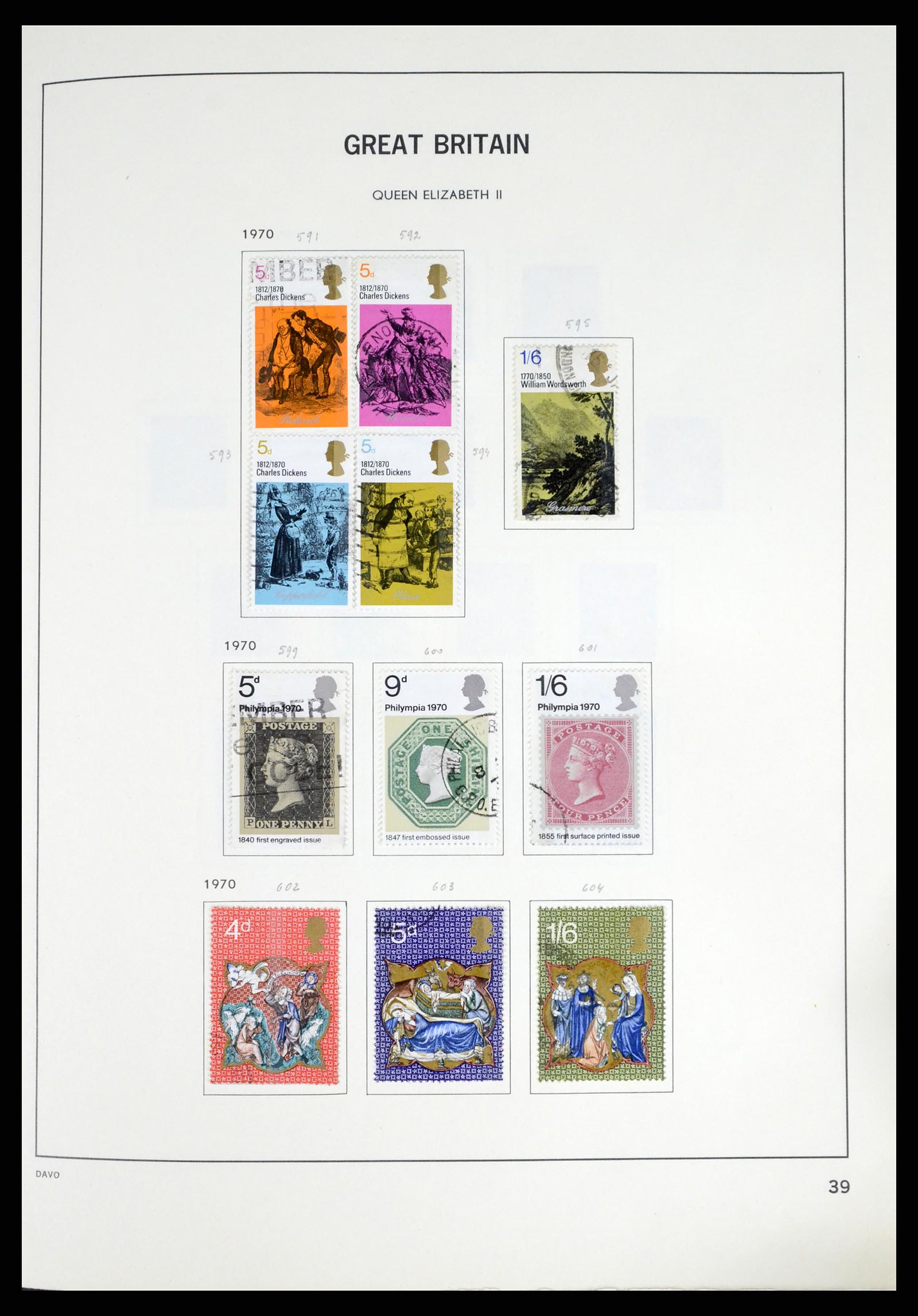37375 073 - Postzegelverzameling 37375 Engeland 1840-1982.