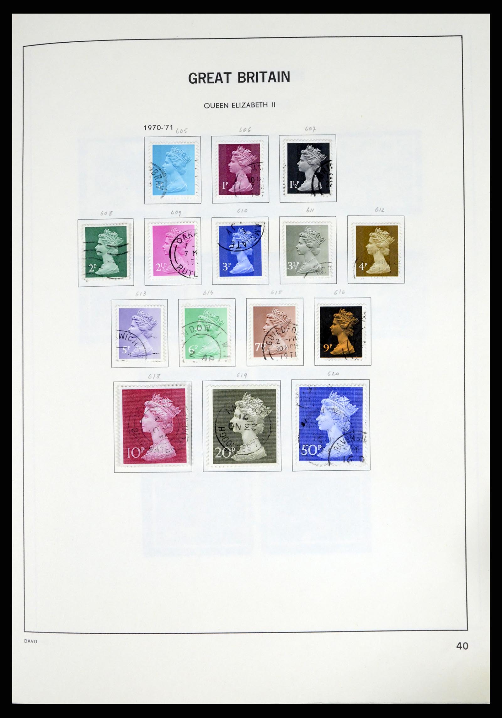 37375 074 - Postzegelverzameling 37375 Engeland 1840-1982.