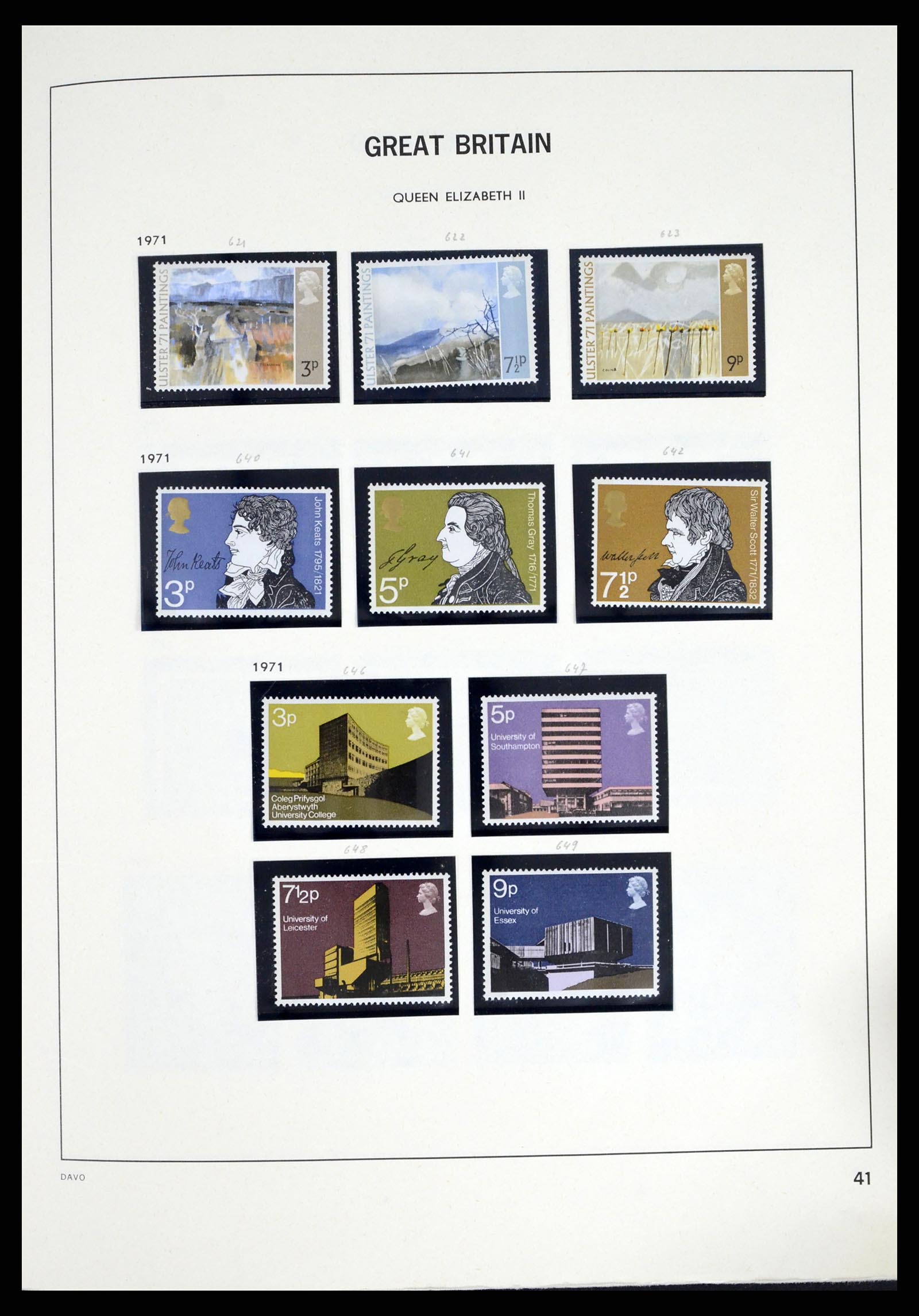 37375 075 - Postzegelverzameling 37375 Engeland 1840-1982.