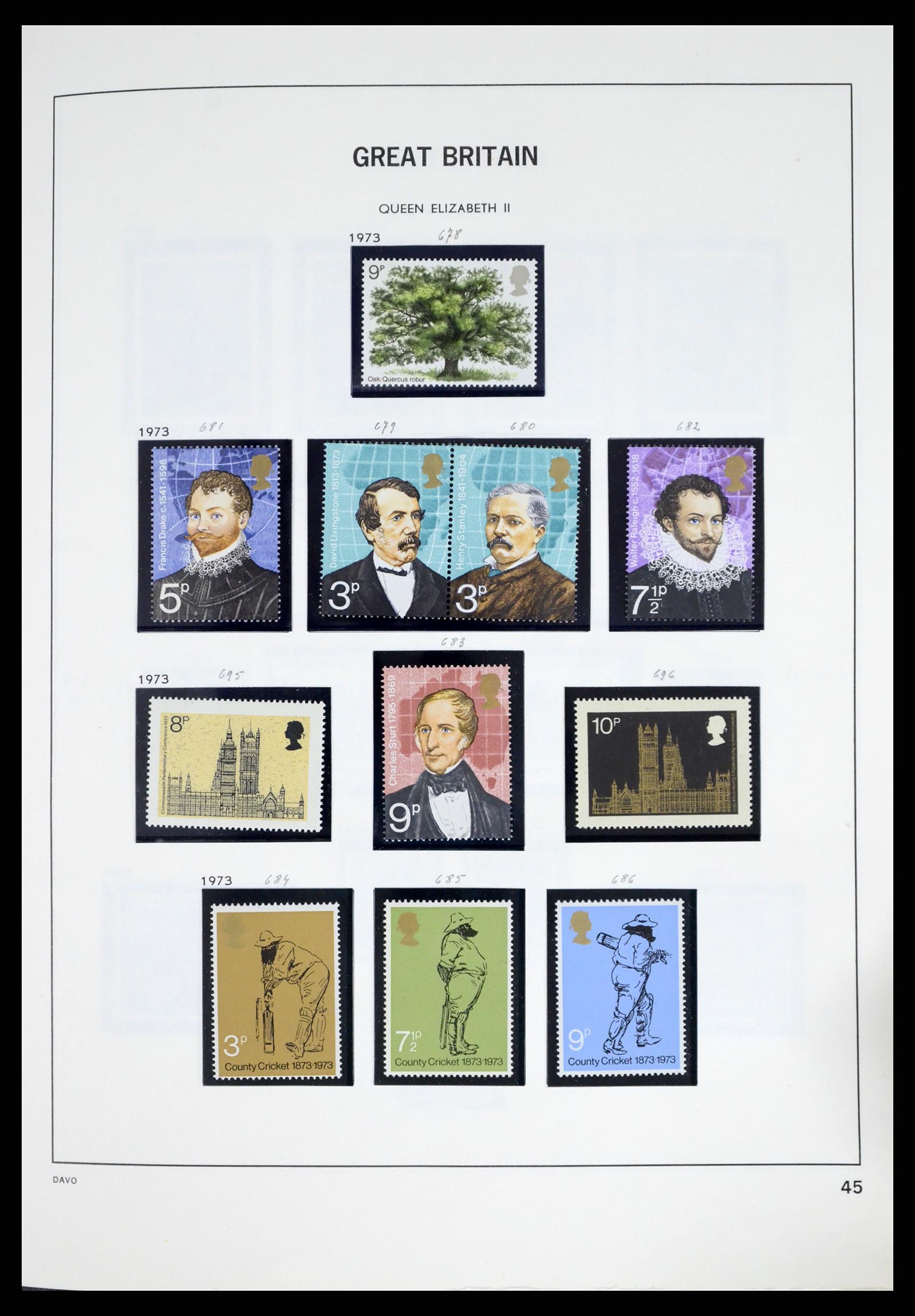 37375 079 - Postzegelverzameling 37375 Engeland 1840-1982.