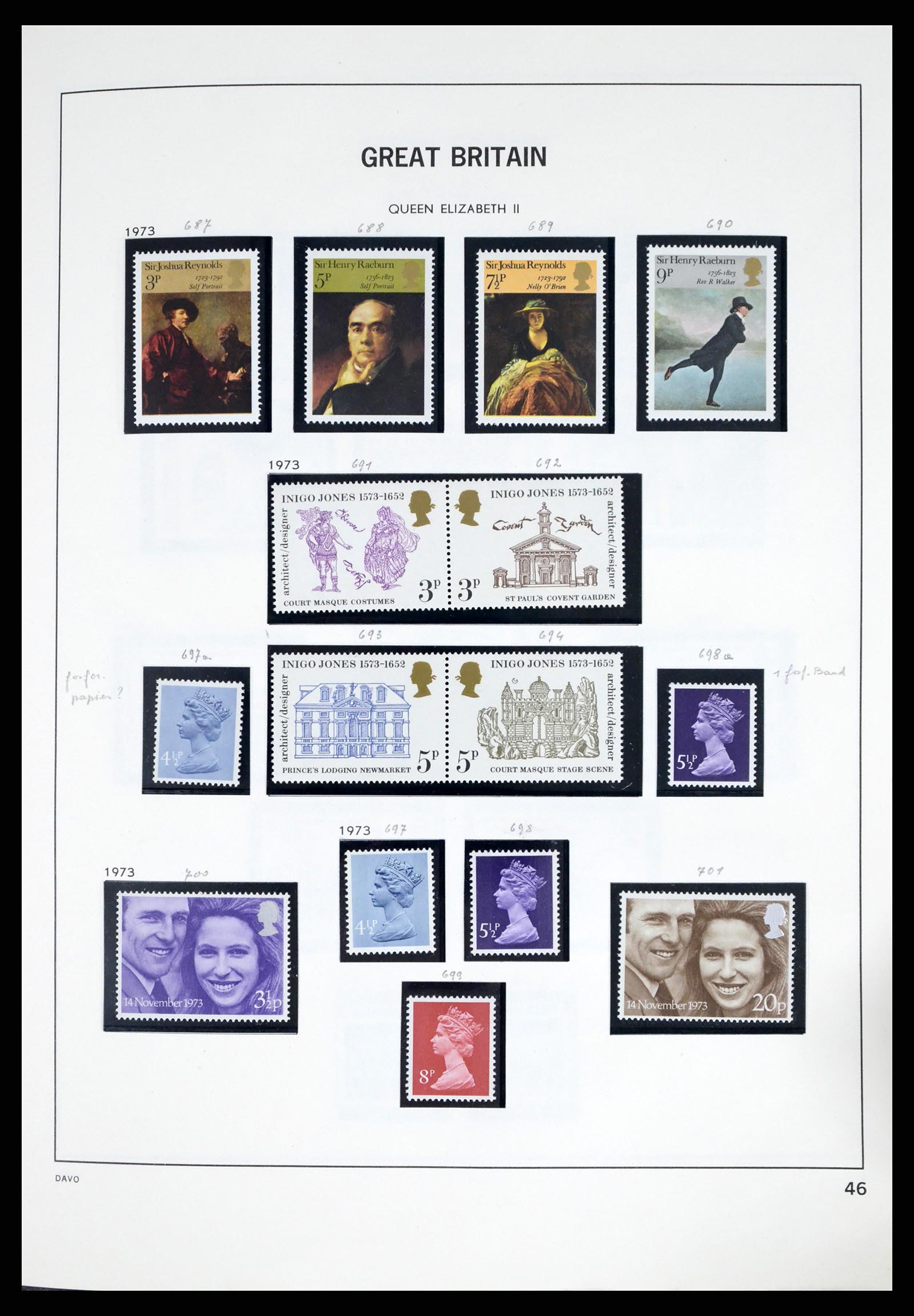 37375 080 - Postzegelverzameling 37375 Engeland 1840-1982.