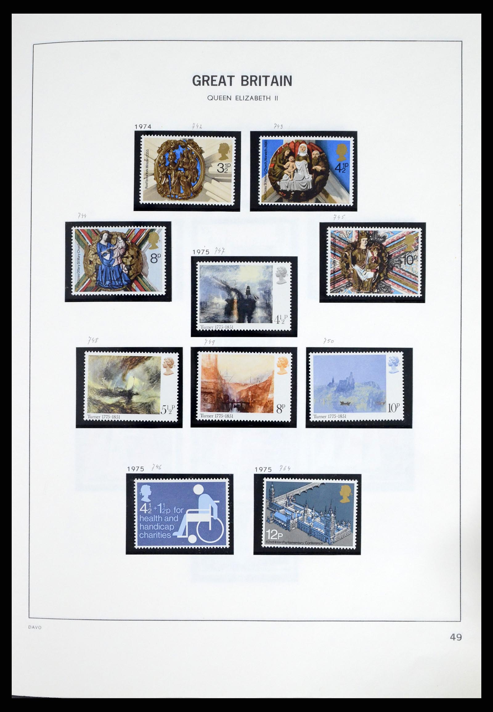 37375 083 - Postzegelverzameling 37375 Engeland 1840-1982.