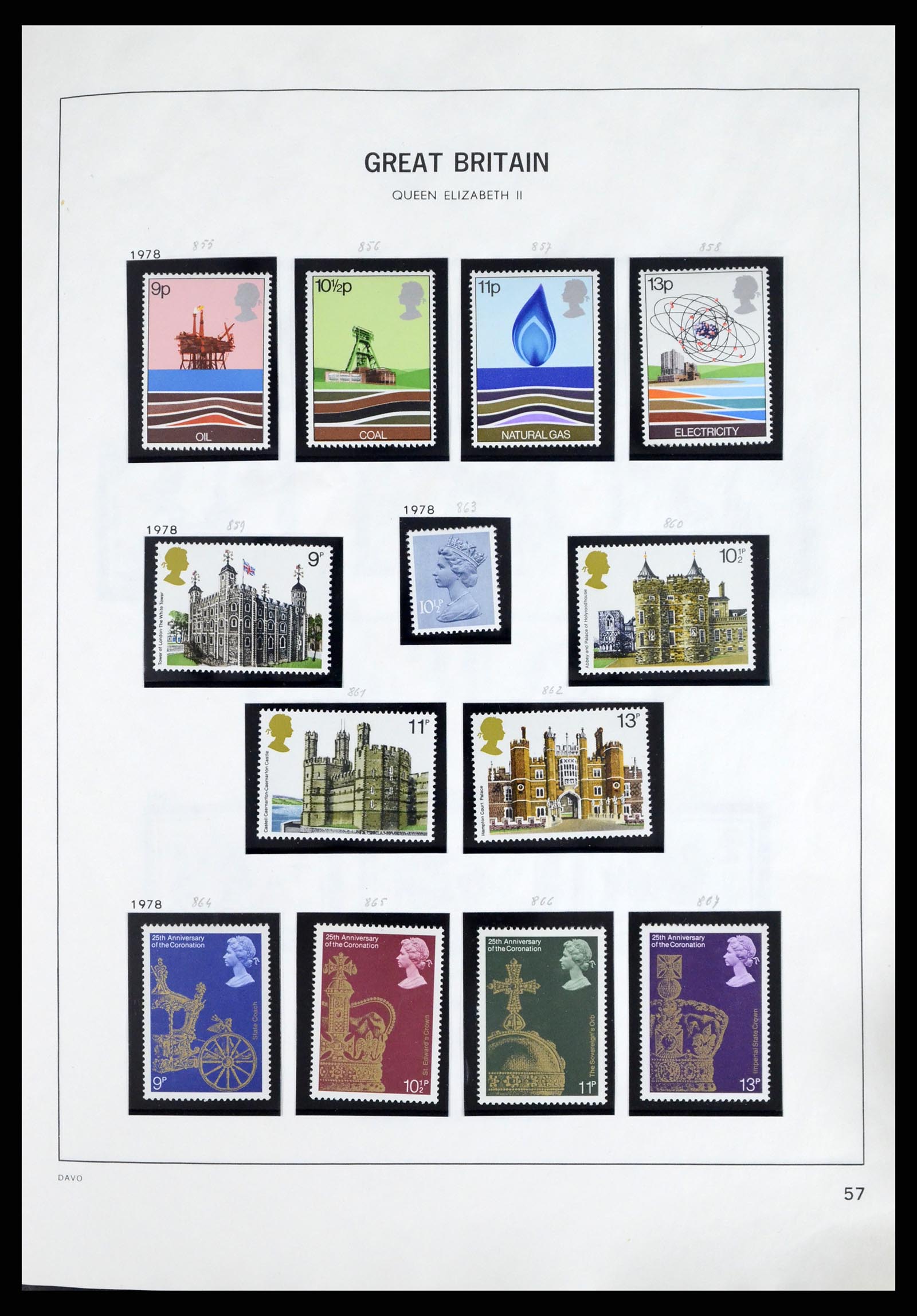 37375 091 - Postzegelverzameling 37375 Engeland 1840-1982.