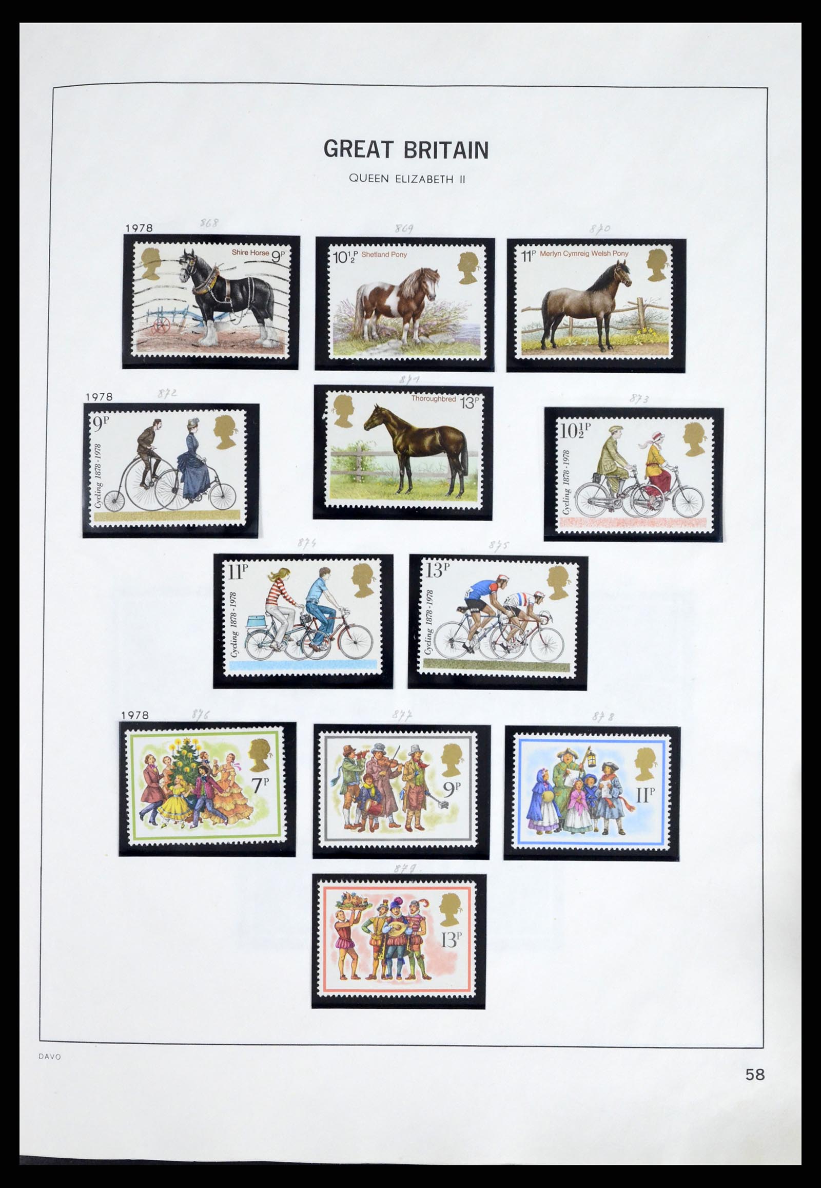 37375 092 - Postzegelverzameling 37375 Engeland 1840-1982.