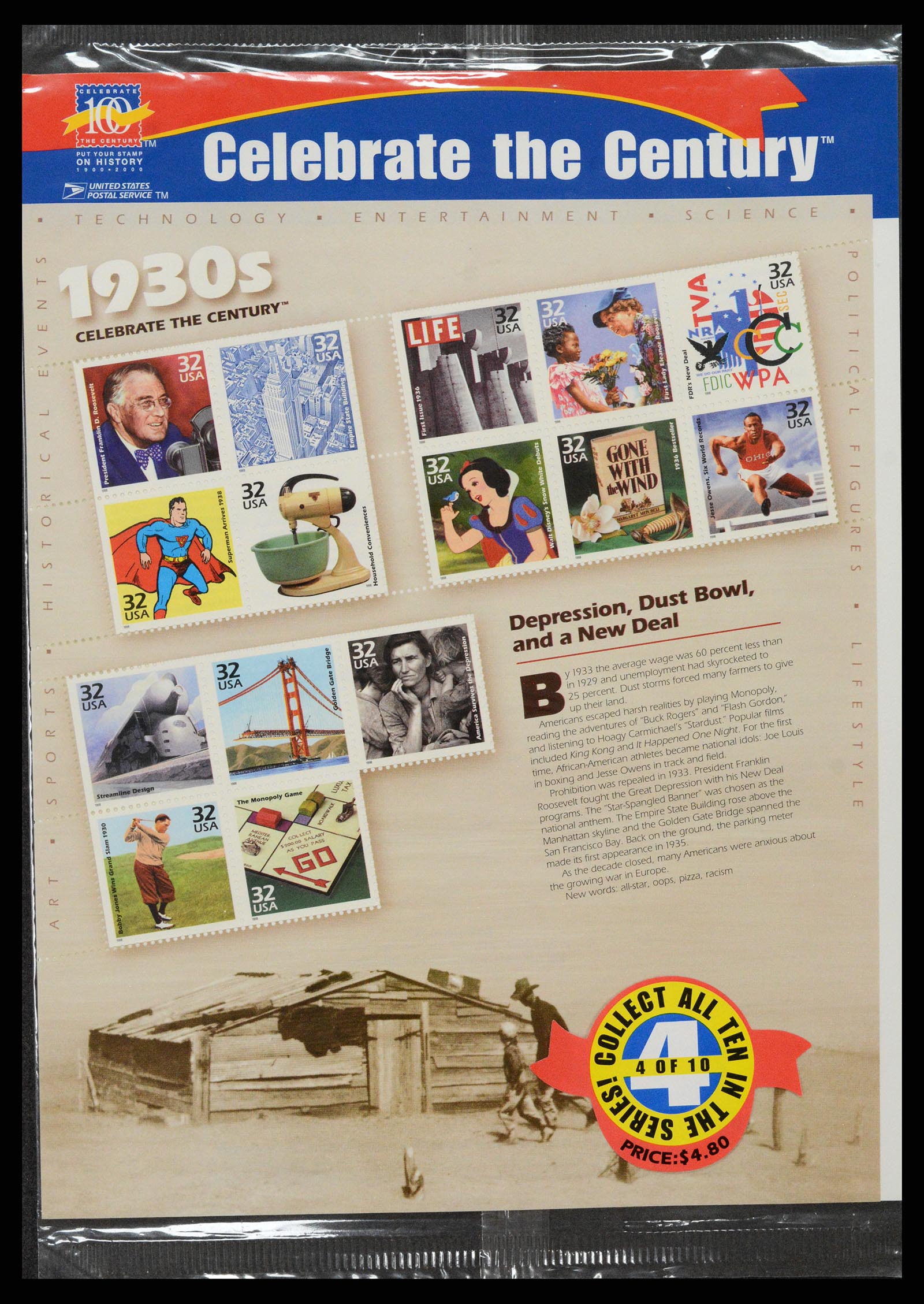 37386 021 - Postzegelverzameling 37386 USA jaarboeken 1975-2000.
