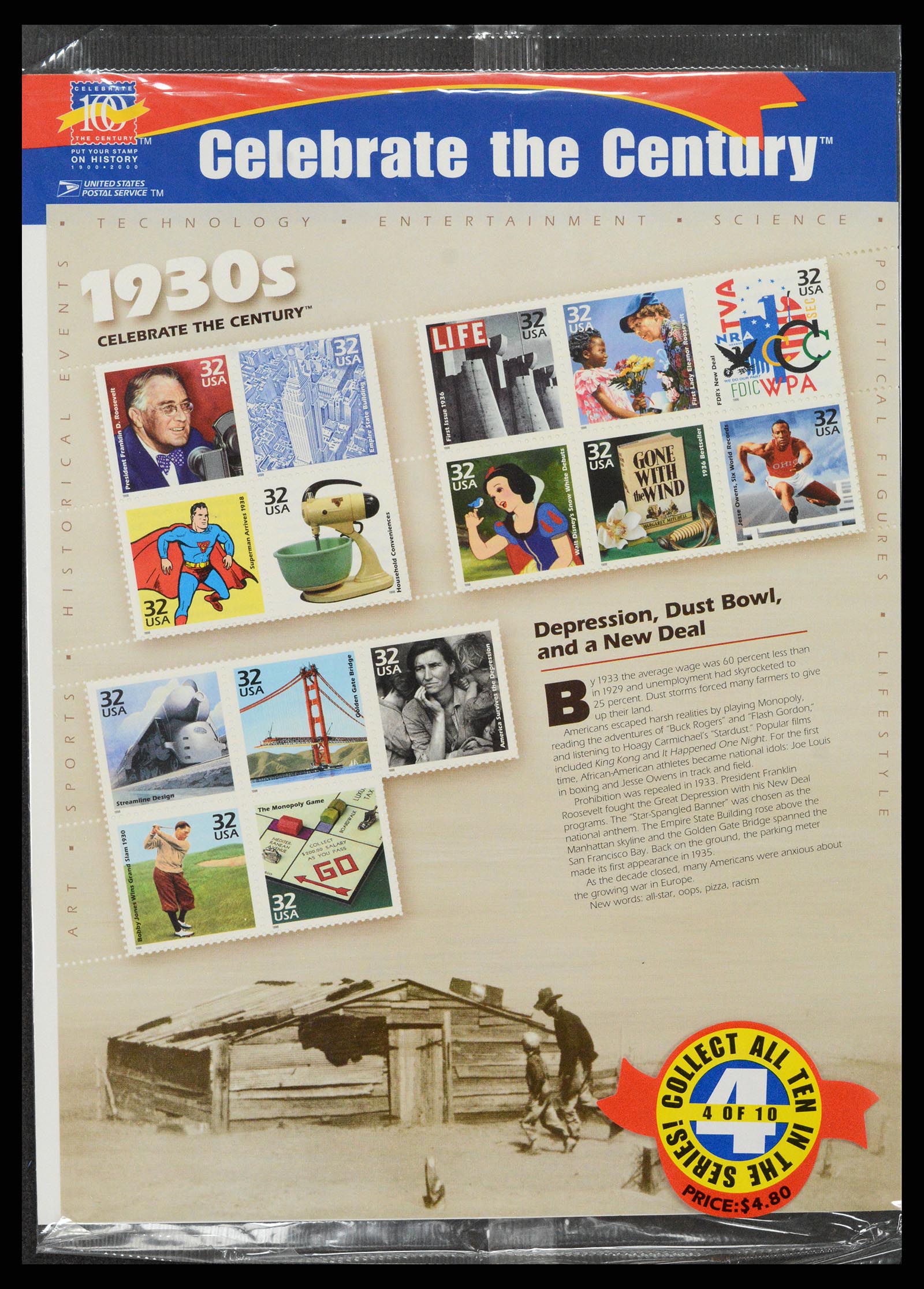 37386 030 - Postzegelverzameling 37386 USA jaarboeken 1975-2000.