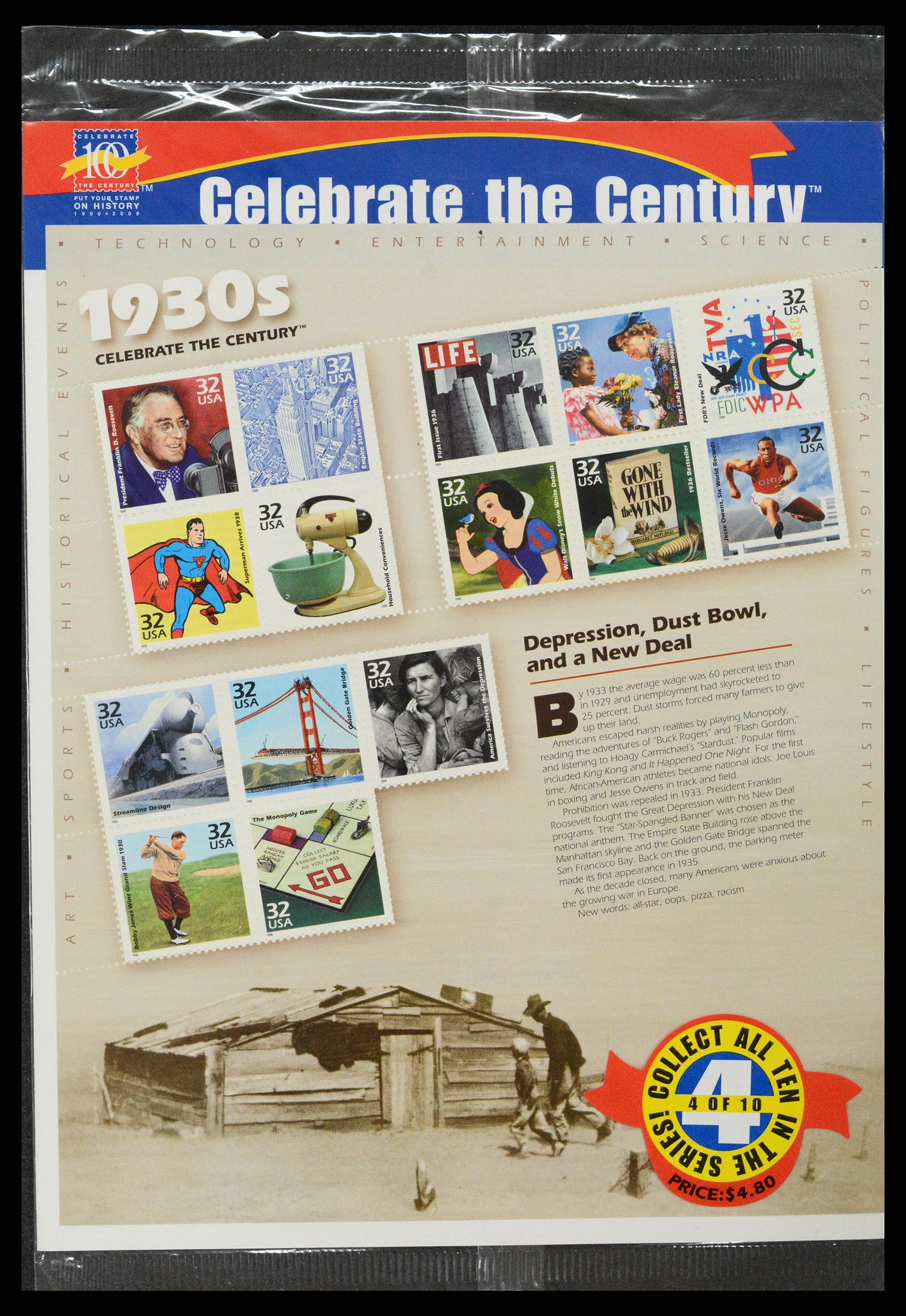 37386 032 - Postzegelverzameling 37386 USA jaarboeken 1975-2000.