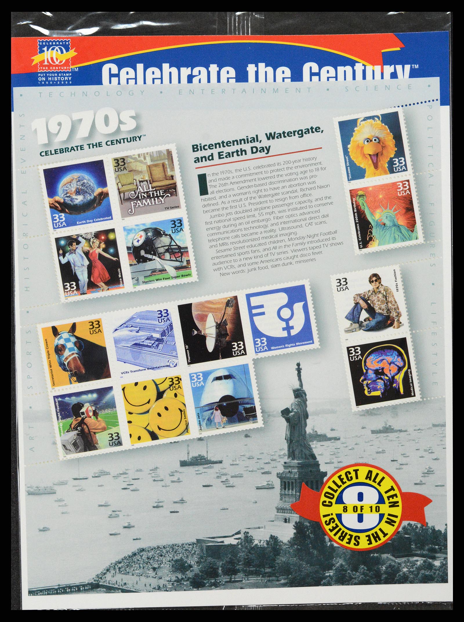 37386 038 - Postzegelverzameling 37386 USA jaarboeken 1975-2000.
