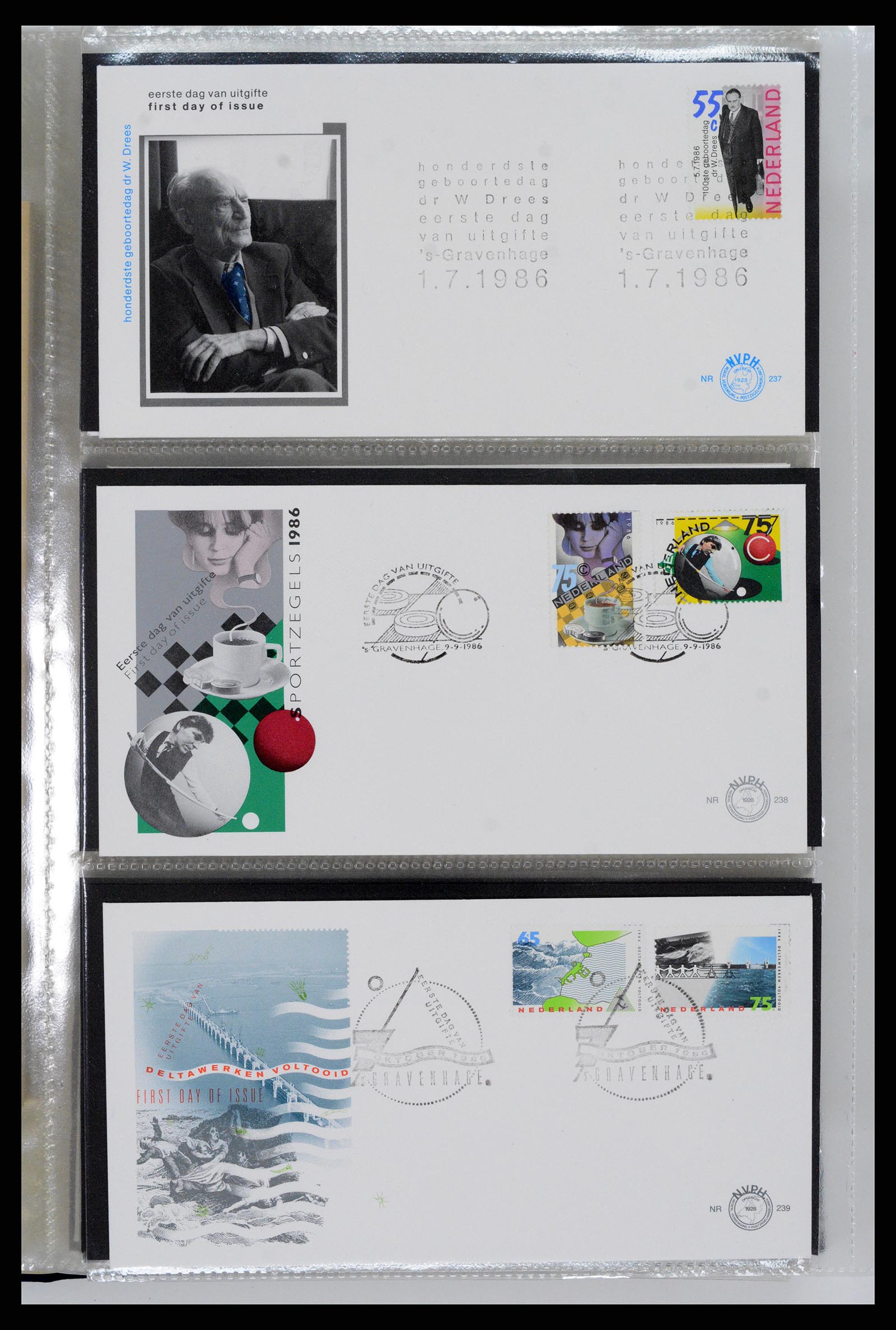37461 097 - Postzegelverzameling 37461 Nederland FDC's 1950-2014.