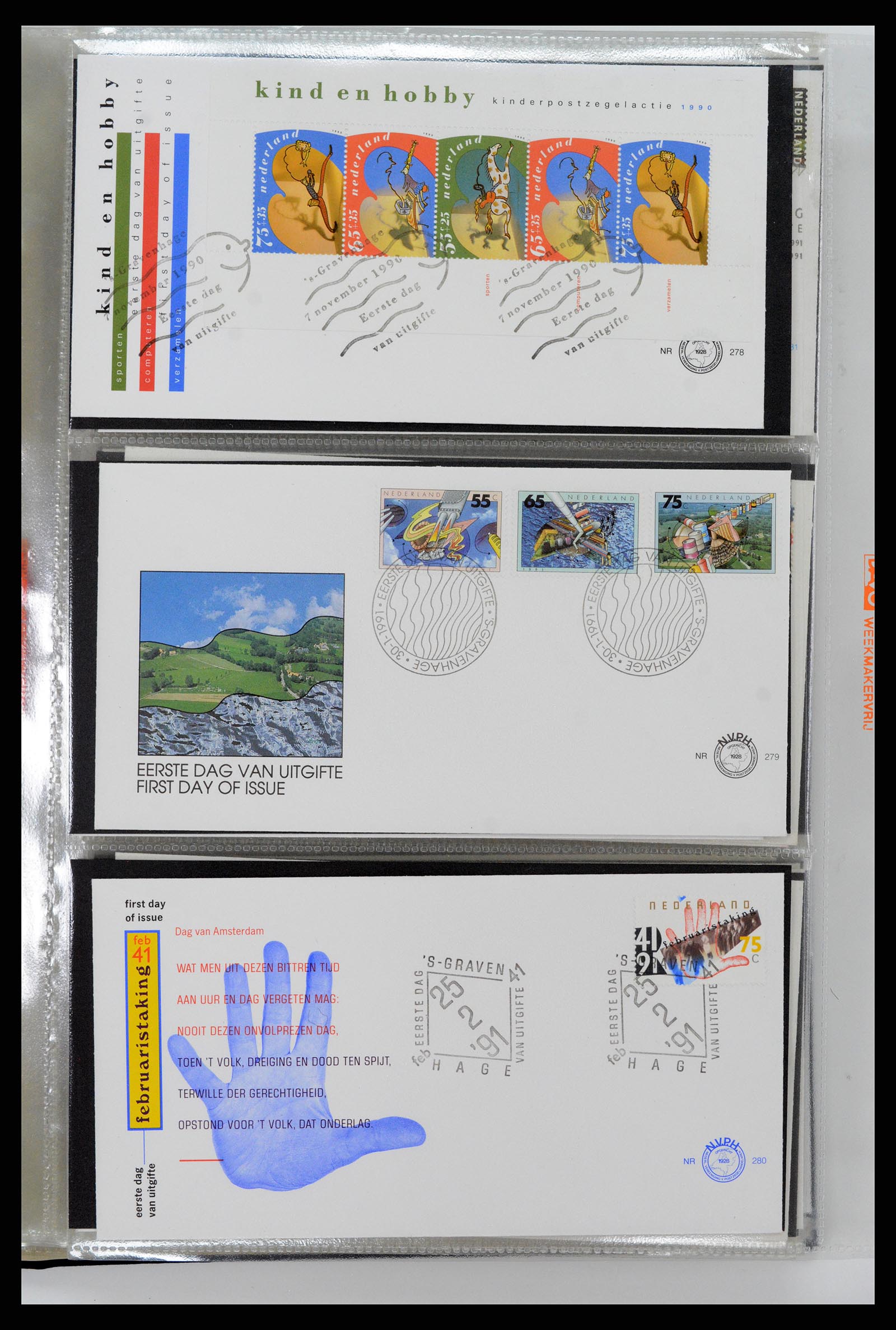37461 114 - Postzegelverzameling 37461 Nederland FDC's 1950-2014.