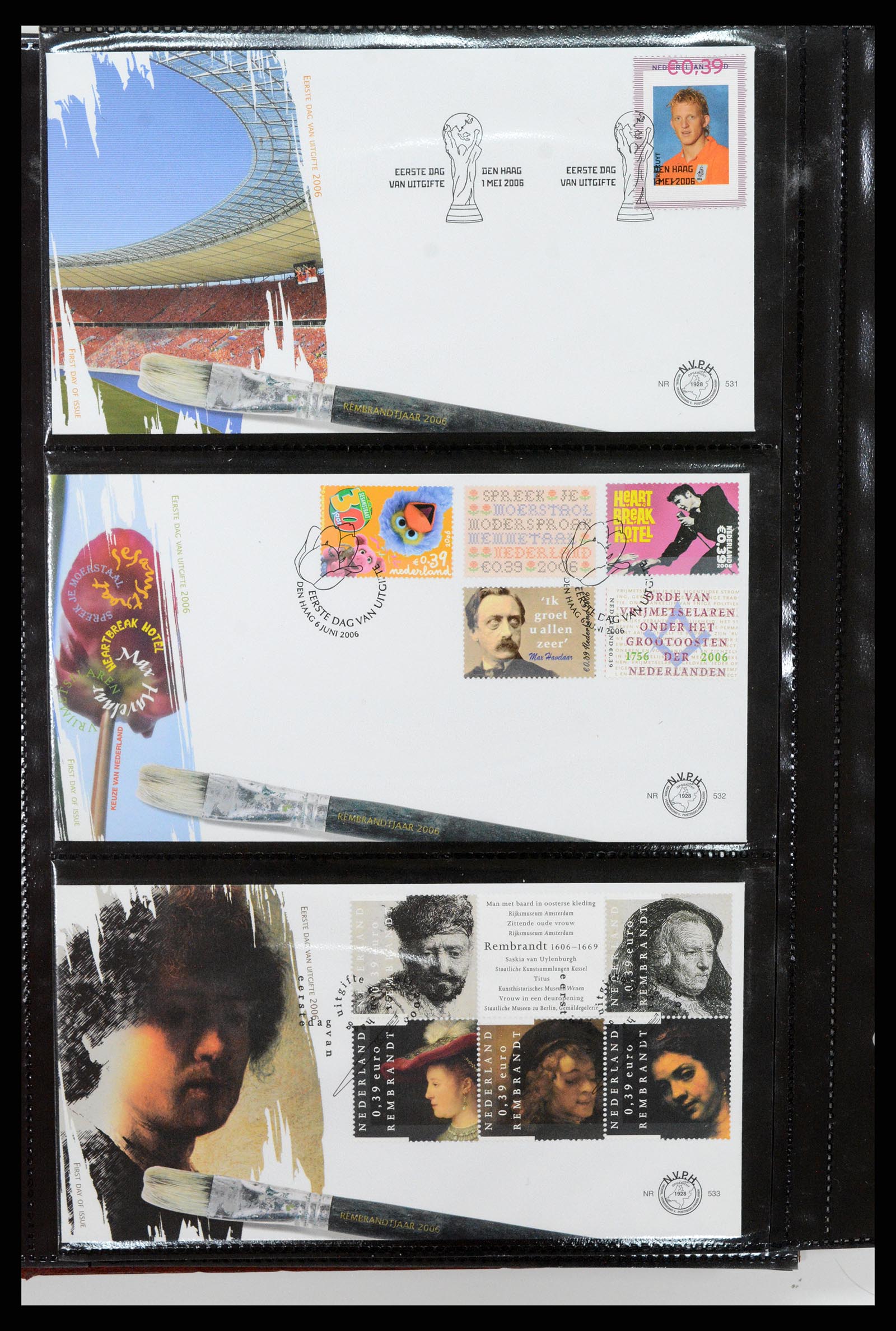 37461 253 - Postzegelverzameling 37461 Nederland FDC's 1950-2014.