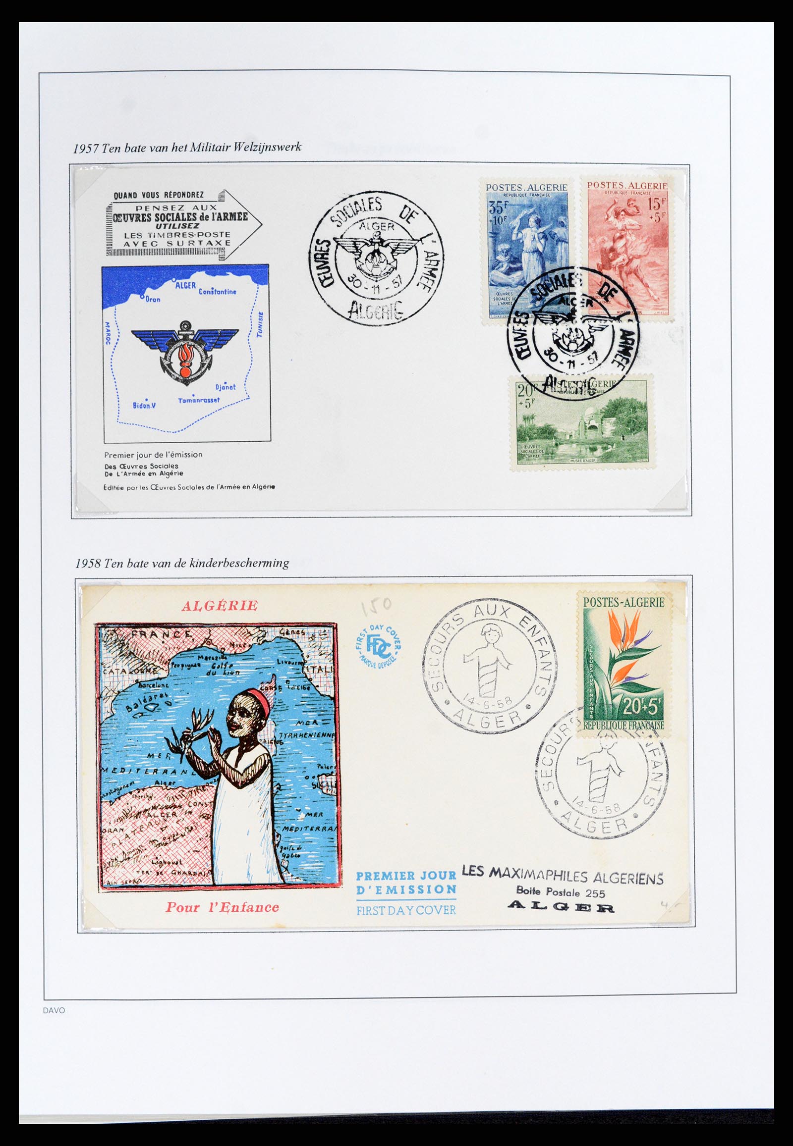 37472 075 - Postzegelverzameling 37472 Algerije speciaalverzameling 1849(!)-1958.