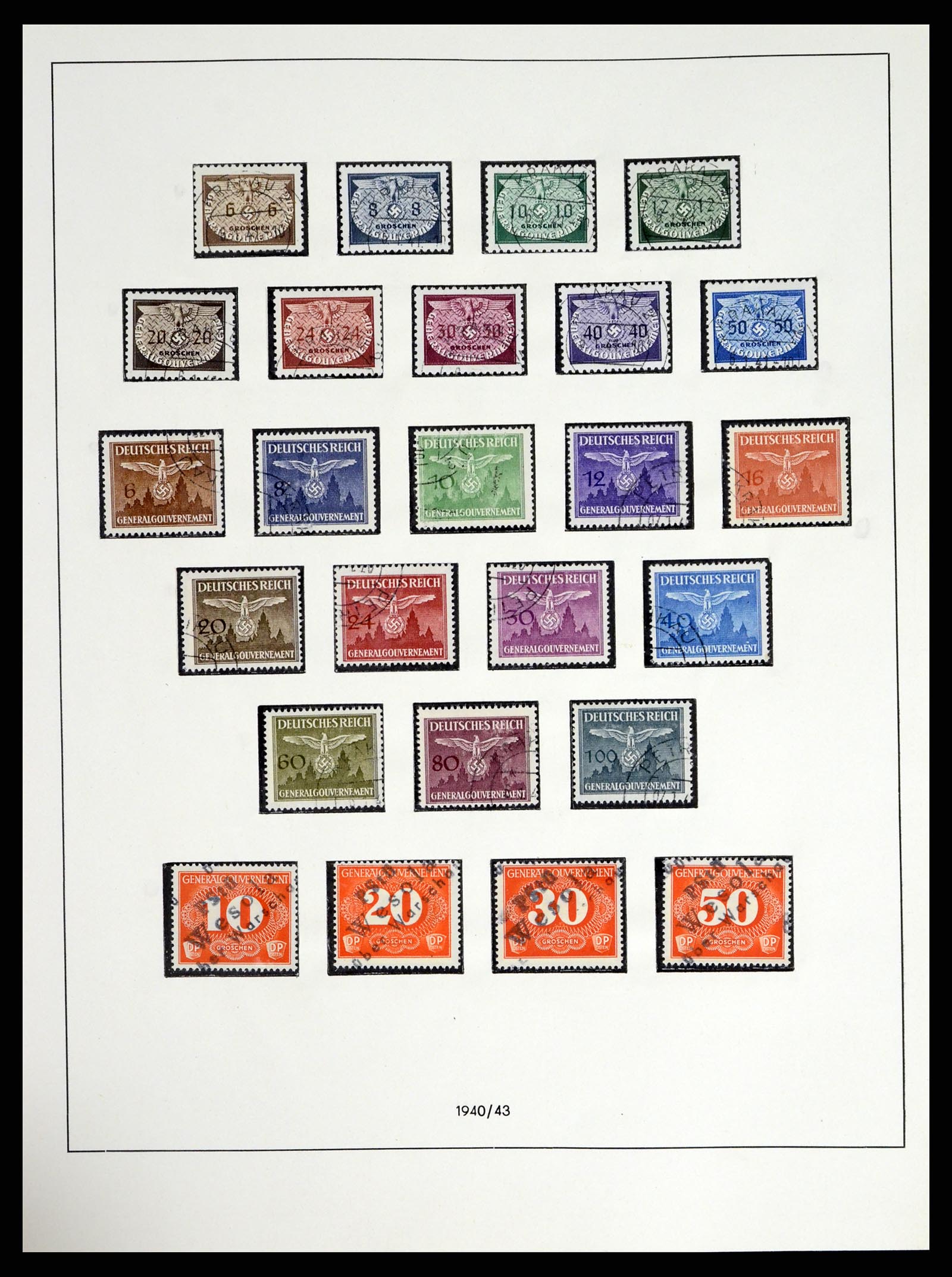 37535 094 - Stamp collection 37535 German occupation second worldwar 1939-1945.