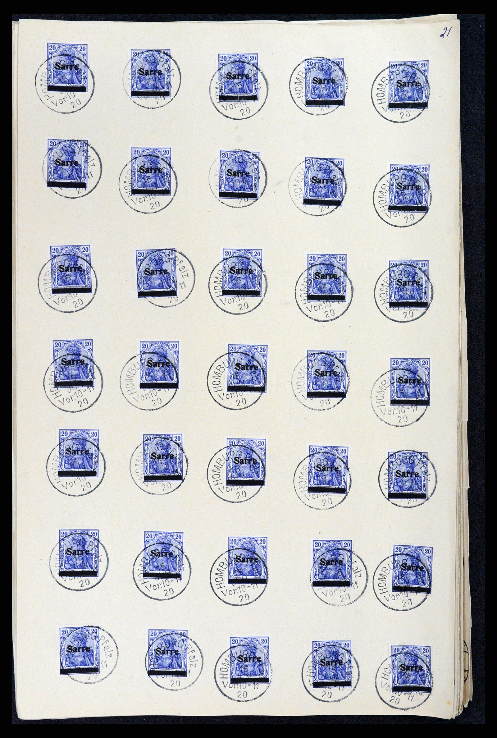 37573 022 - Postzegelverzameling 37573 Saar 1920.