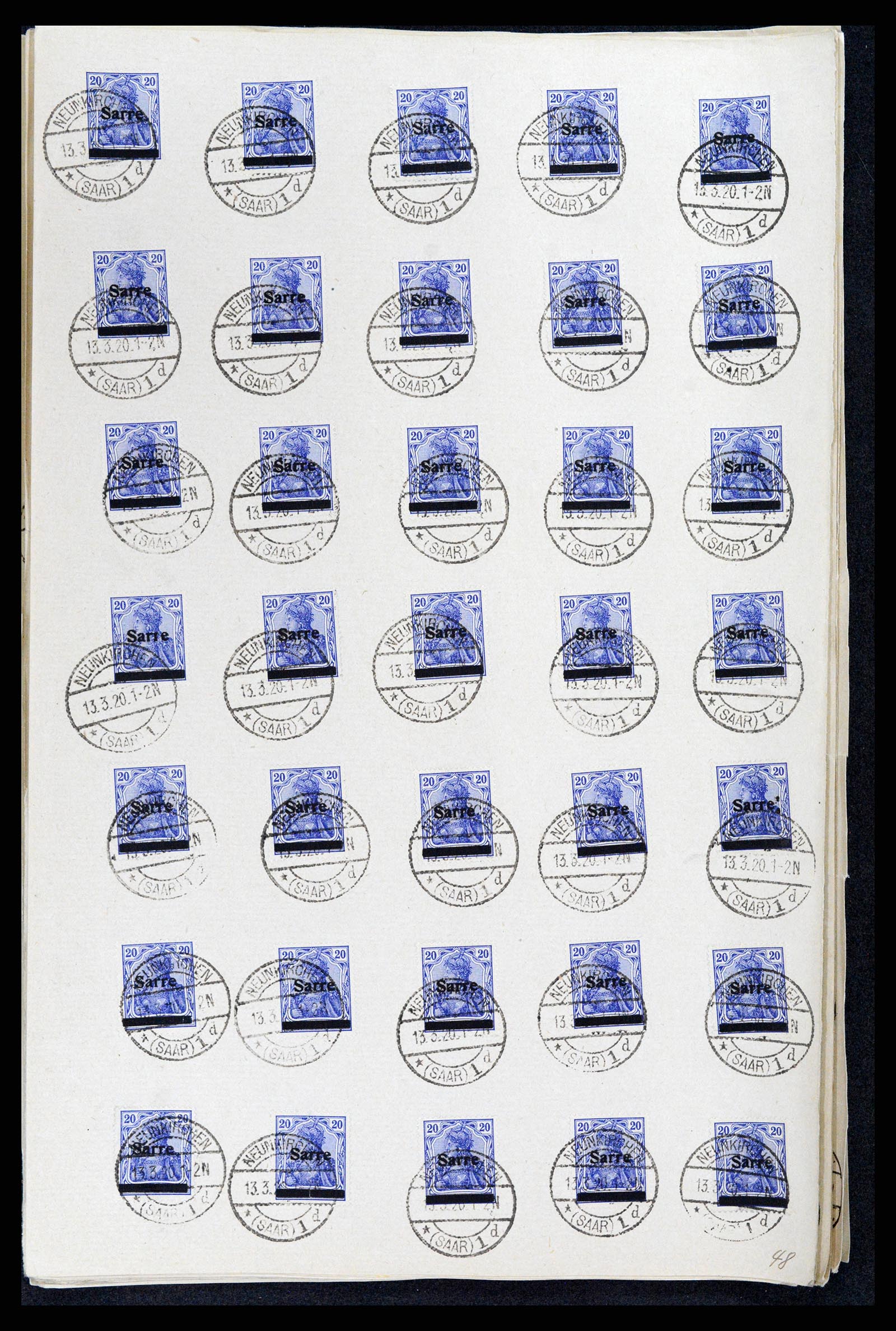 37573 024 - Postzegelverzameling 37573 Saar 1920.