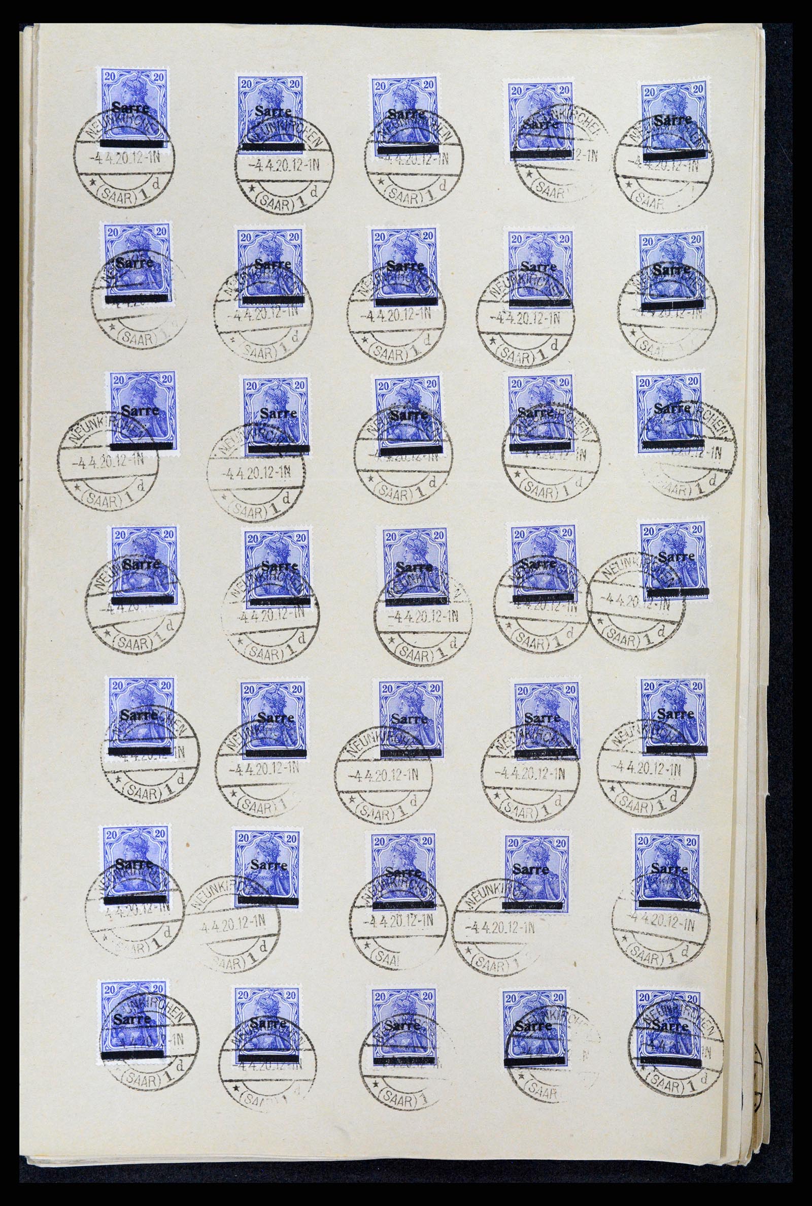 37573 025 - Postzegelverzameling 37573 Saar 1920.