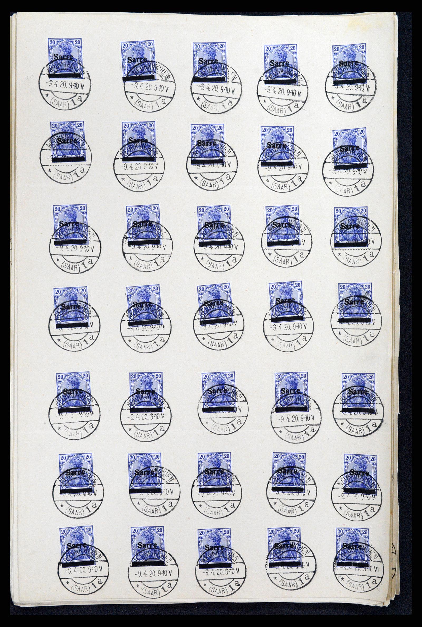 37573 027 - Postzegelverzameling 37573 Saar 1920.