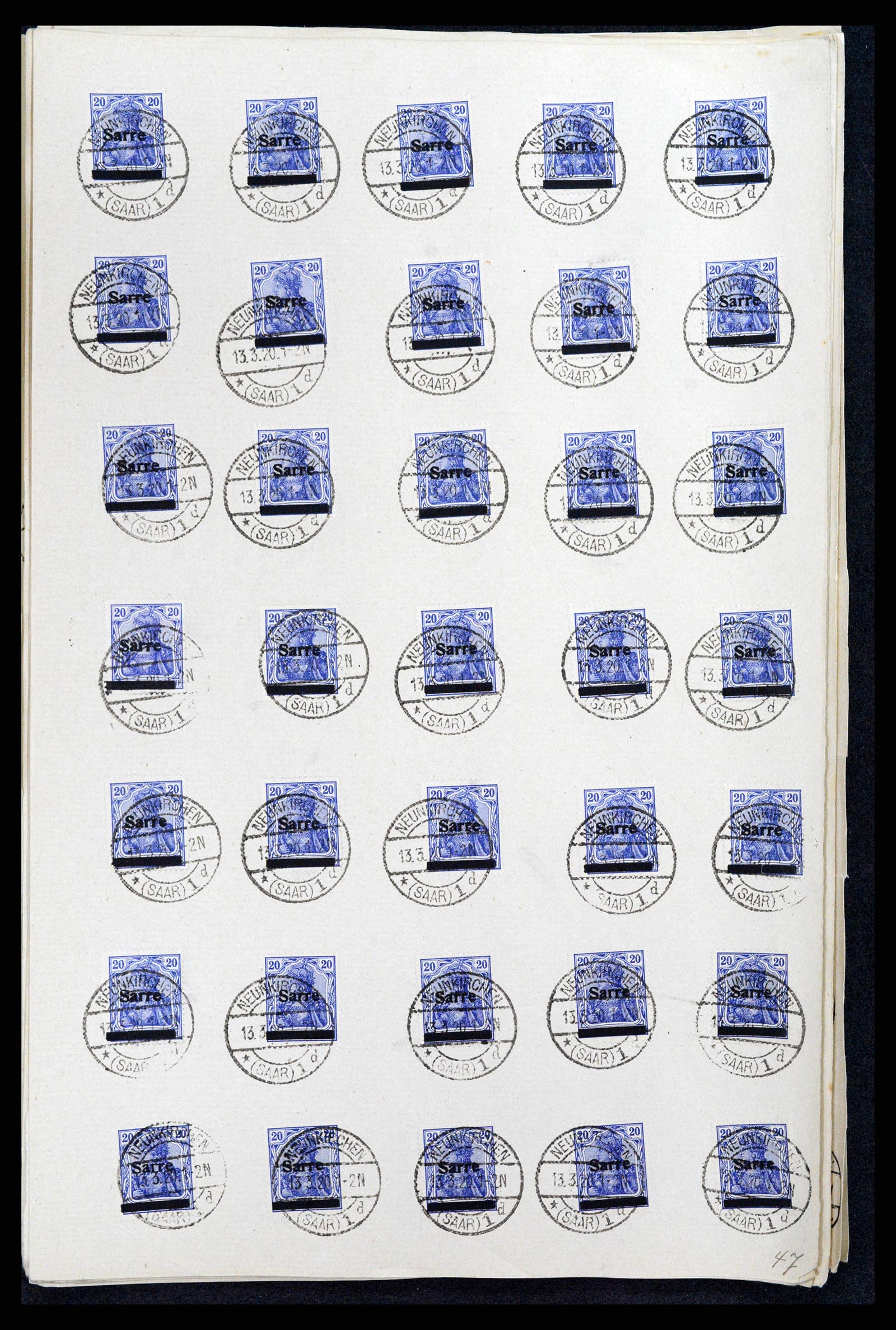 37573 028 - Postzegelverzameling 37573 Saar 1920.