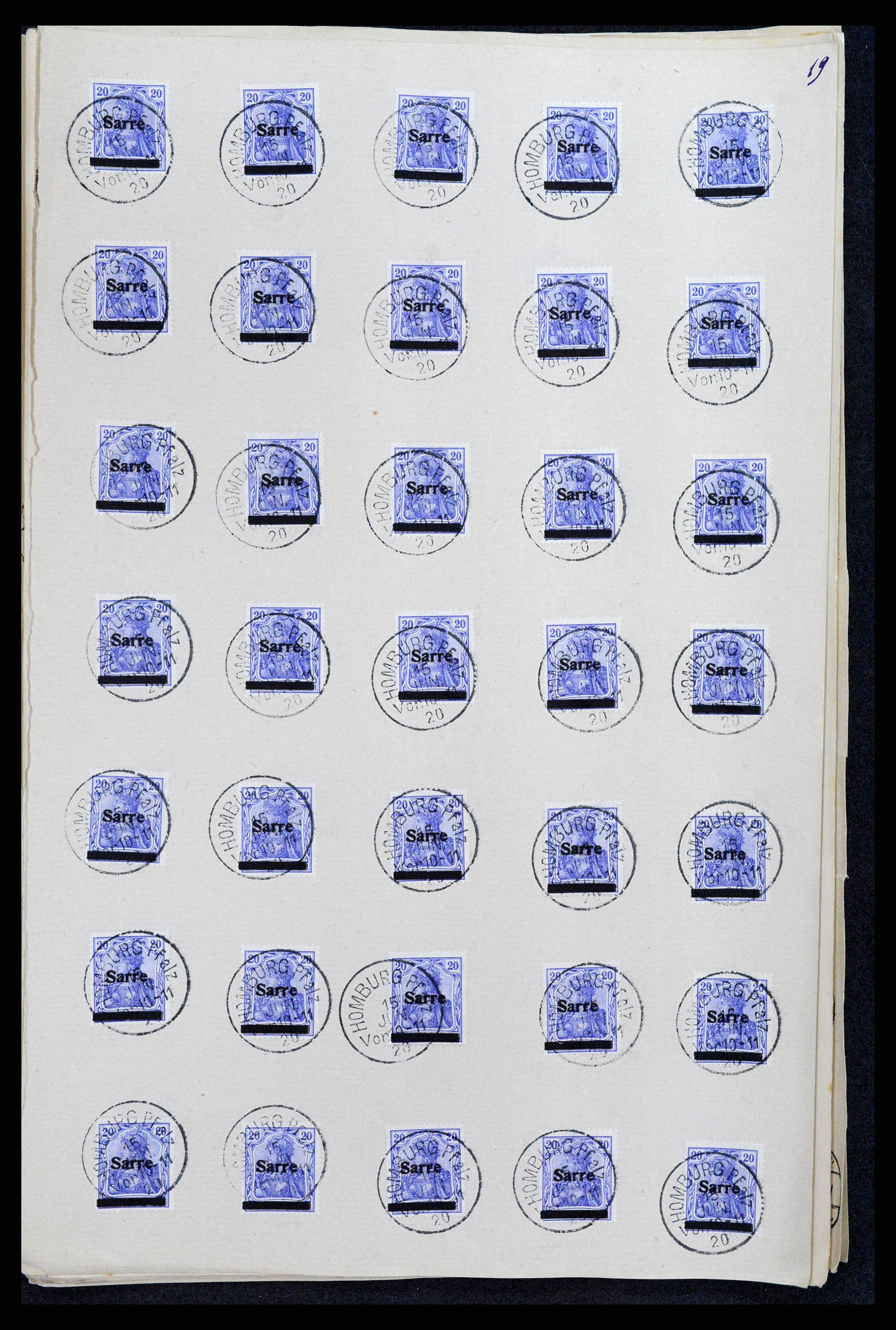 37573 029 - Postzegelverzameling 37573 Saar 1920.