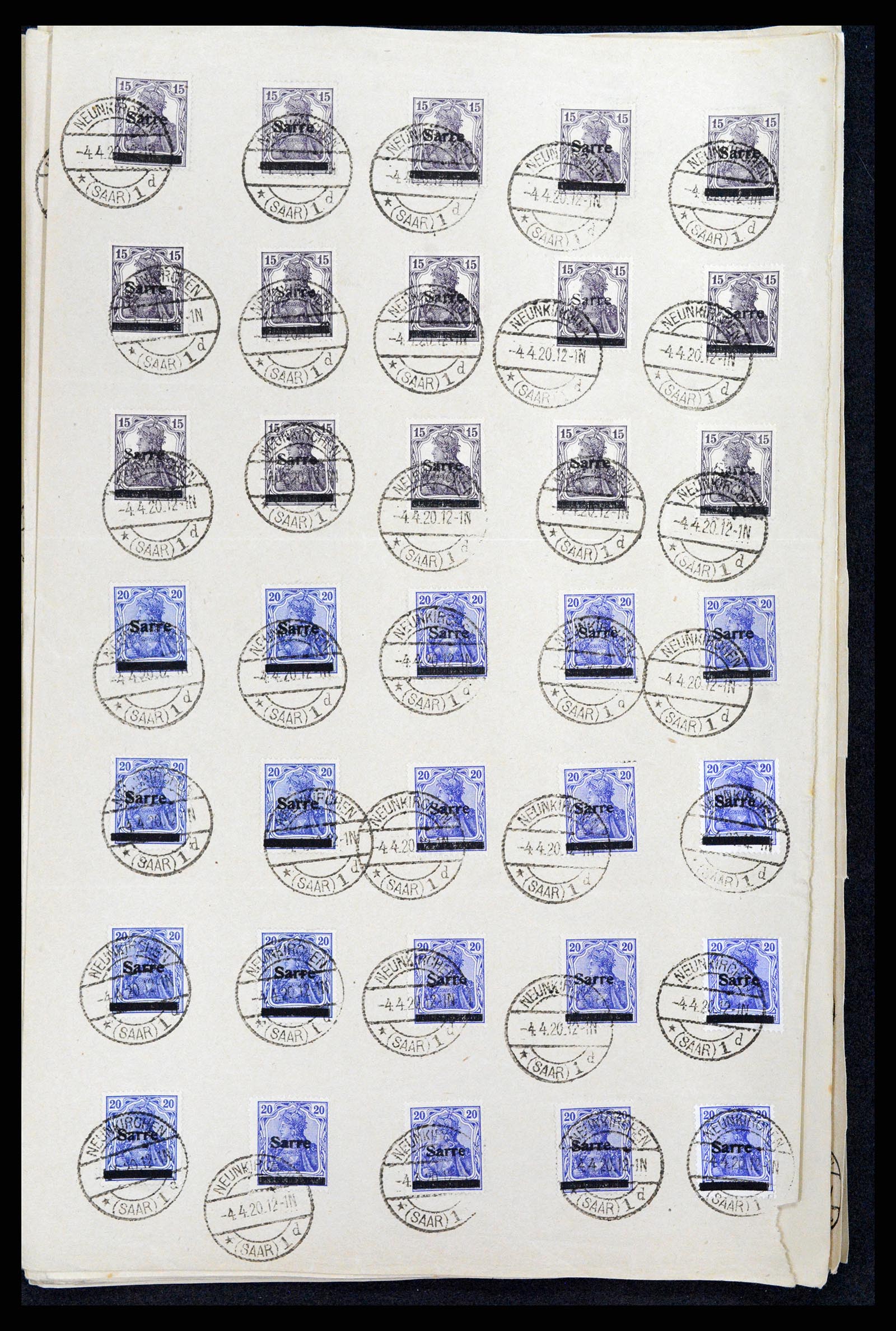 37573 030 - Postzegelverzameling 37573 Saar 1920.