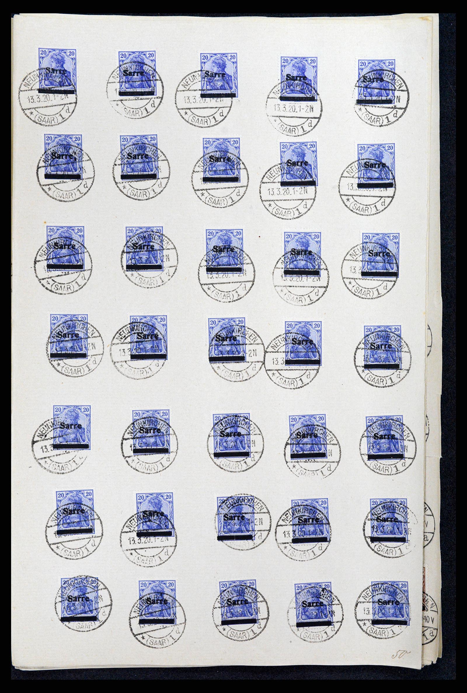37573 032 - Postzegelverzameling 37573 Saar 1920.