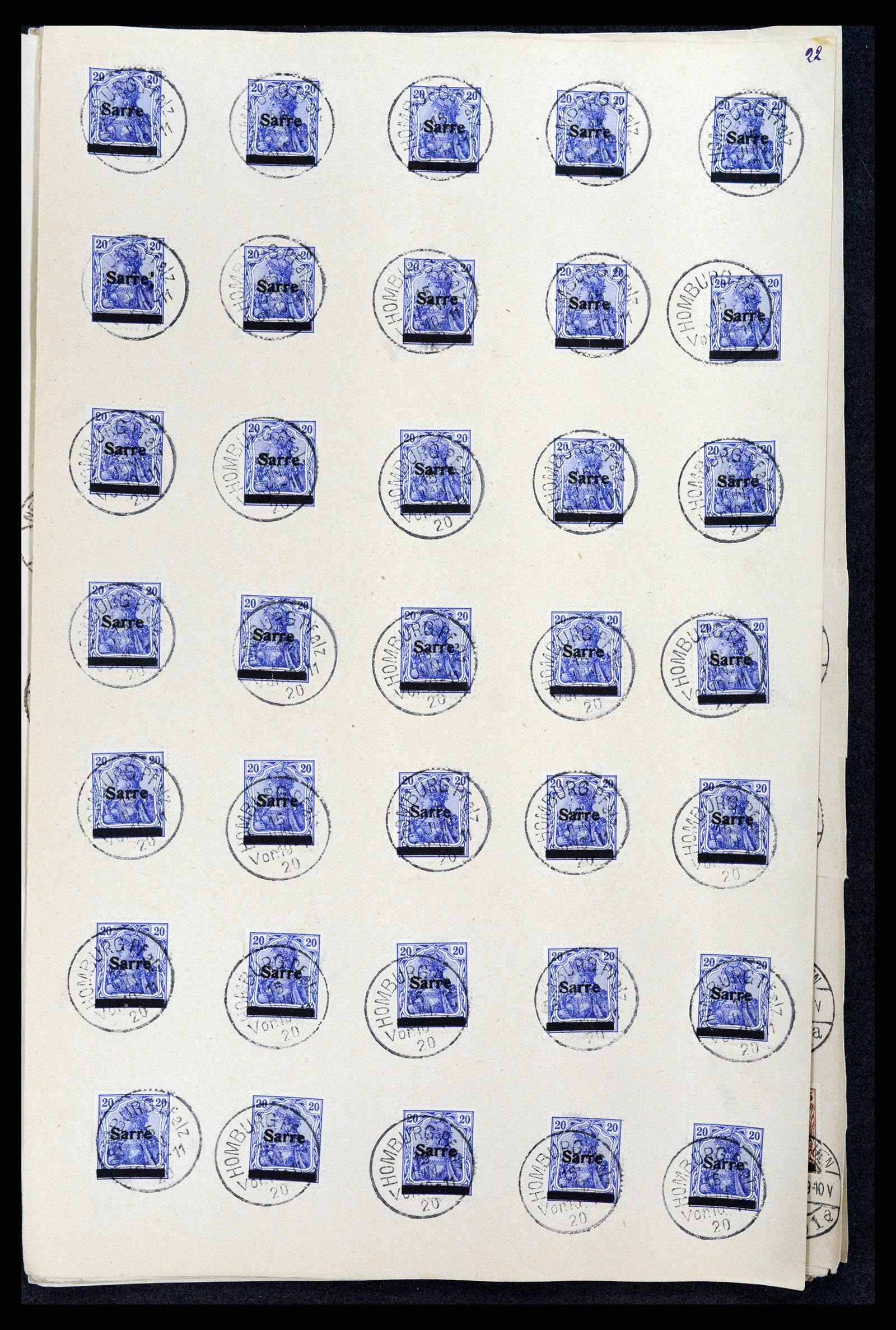 37573 033 - Postzegelverzameling 37573 Saar 1920.