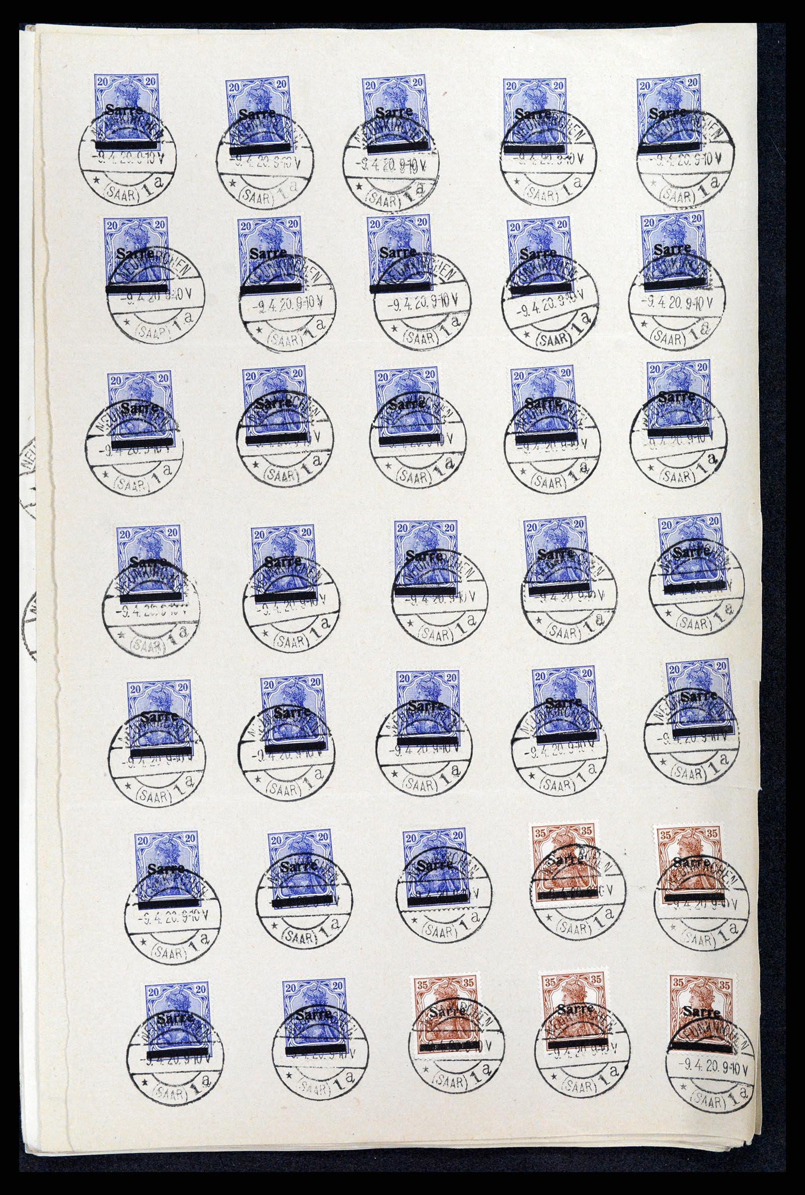 37573 034 - Postzegelverzameling 37573 Saar 1920.